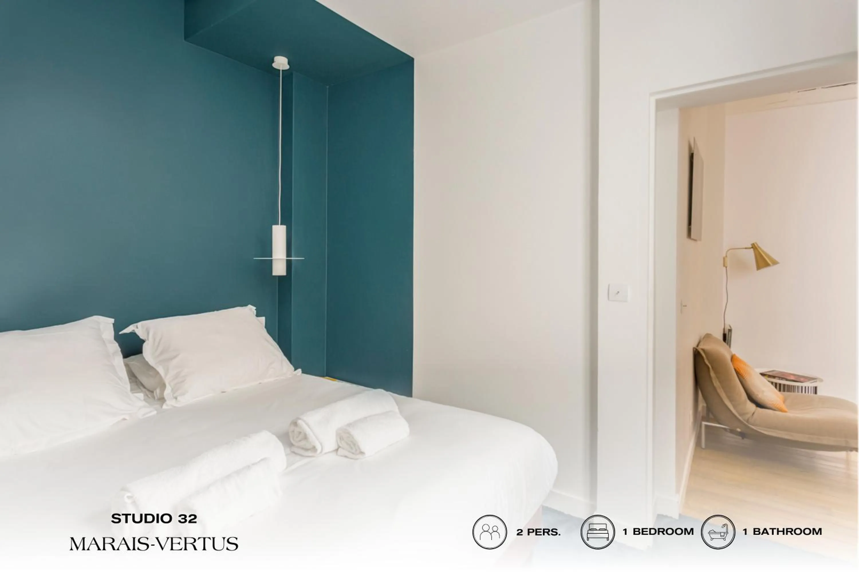 Bedroom, Bed in Beauquartier - Marais Vertus