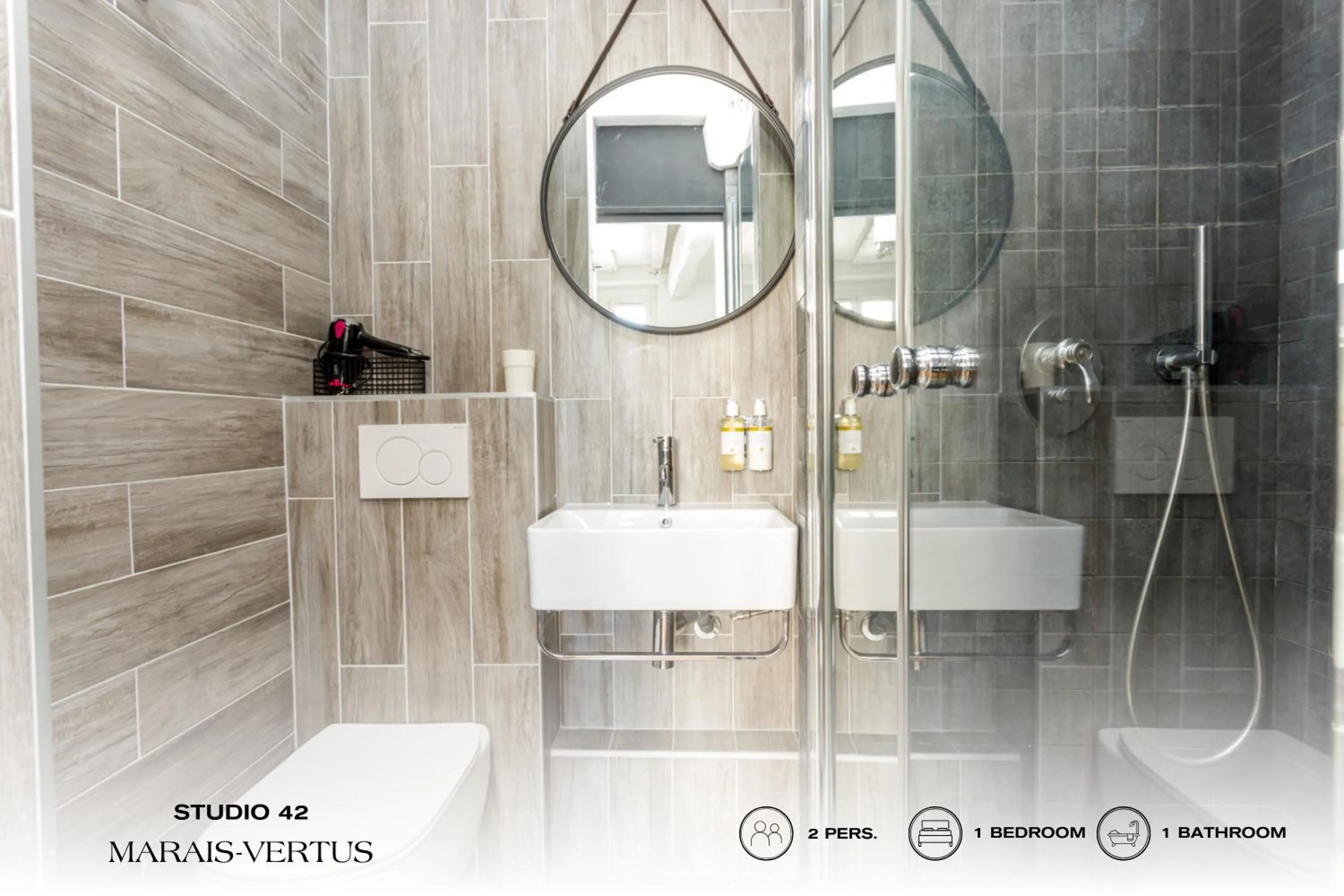 Bathroom in Beauquartier - Marais Vertus