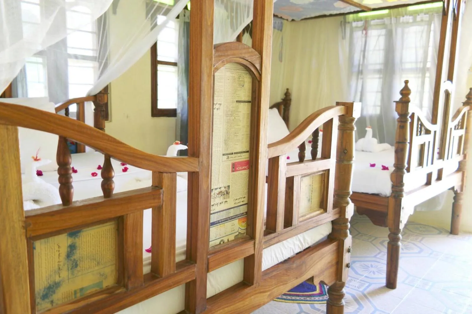 Bed in Blue Earth Beach Bungalow