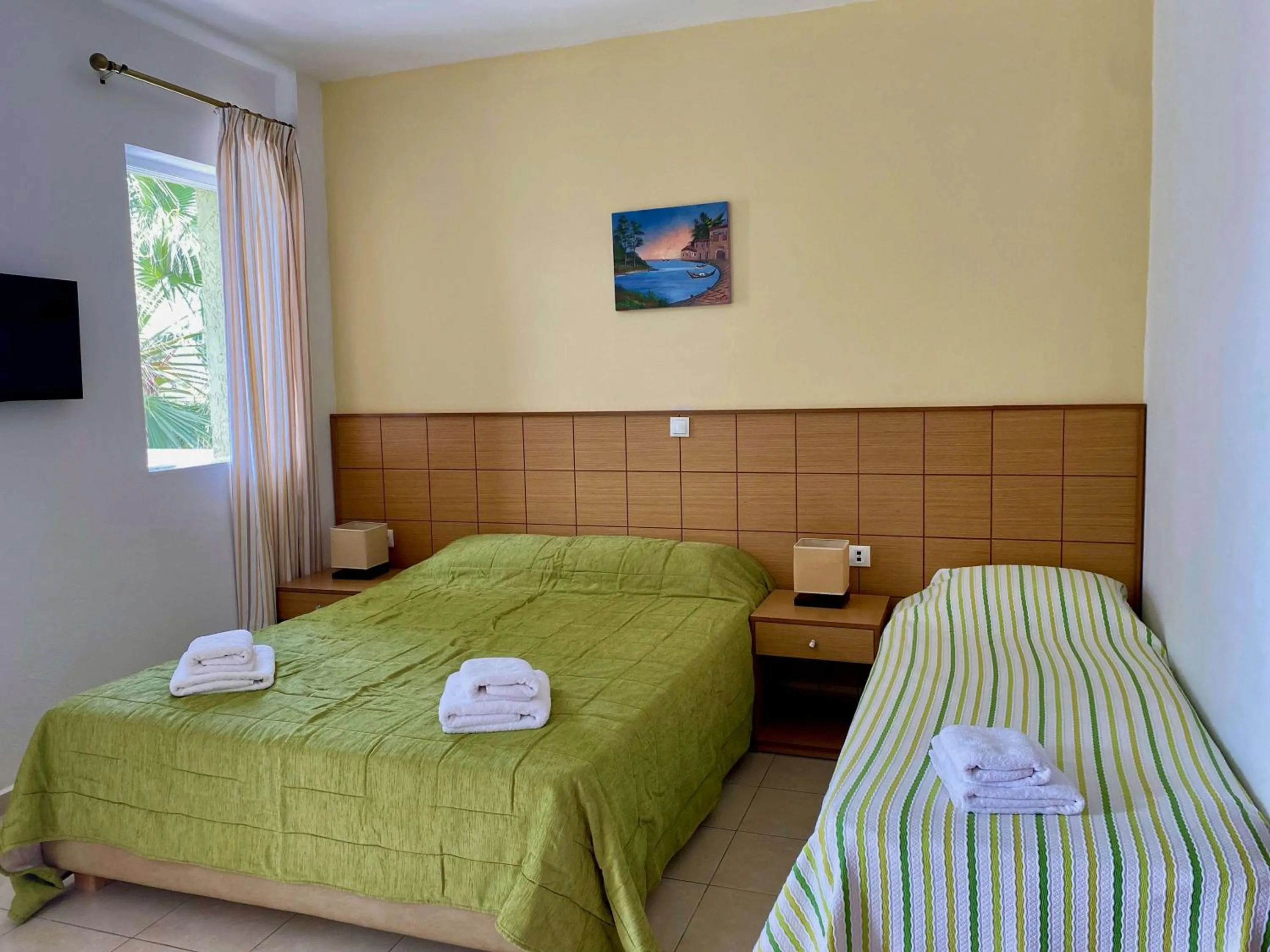 Bedroom, Bed in Manolis Apartments plakias