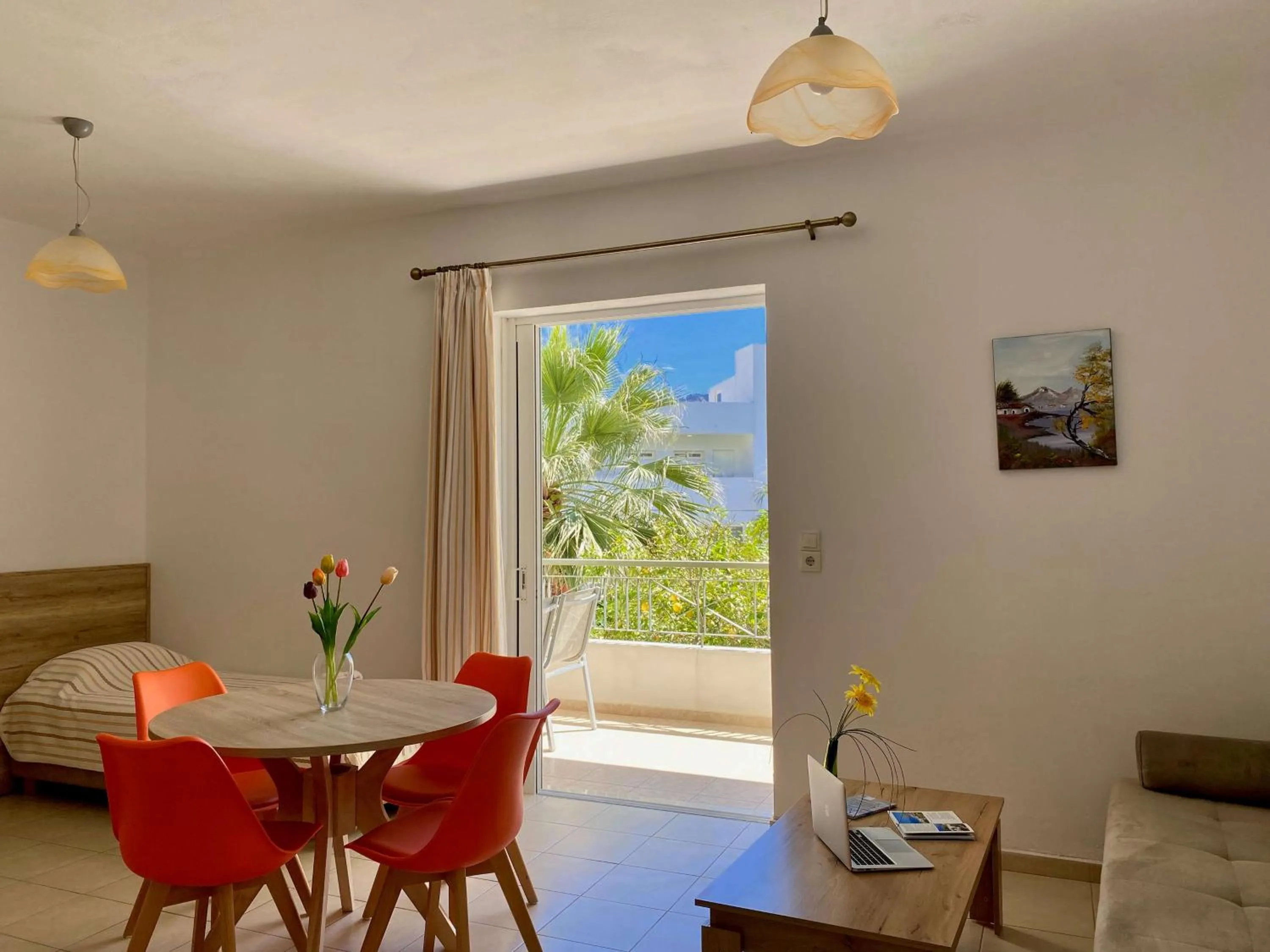 Living room in Manolis Apartments plakias
