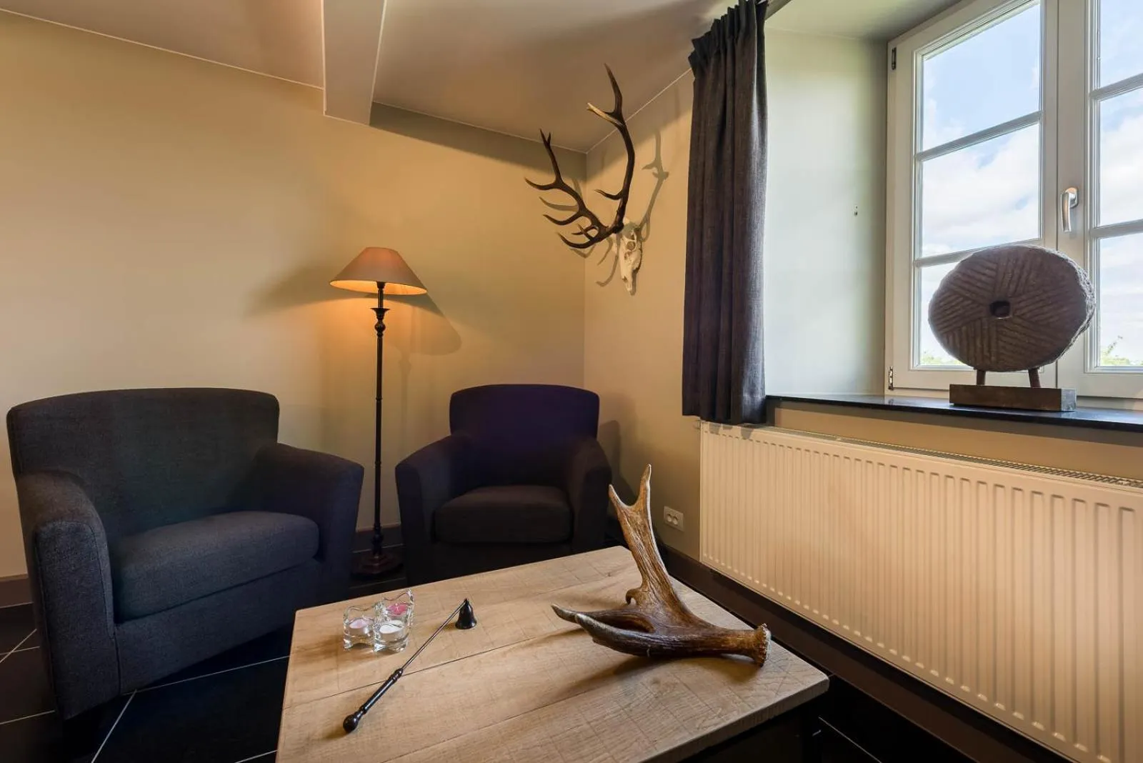 Communal lounge/ TV room in B&B Haut Brûly