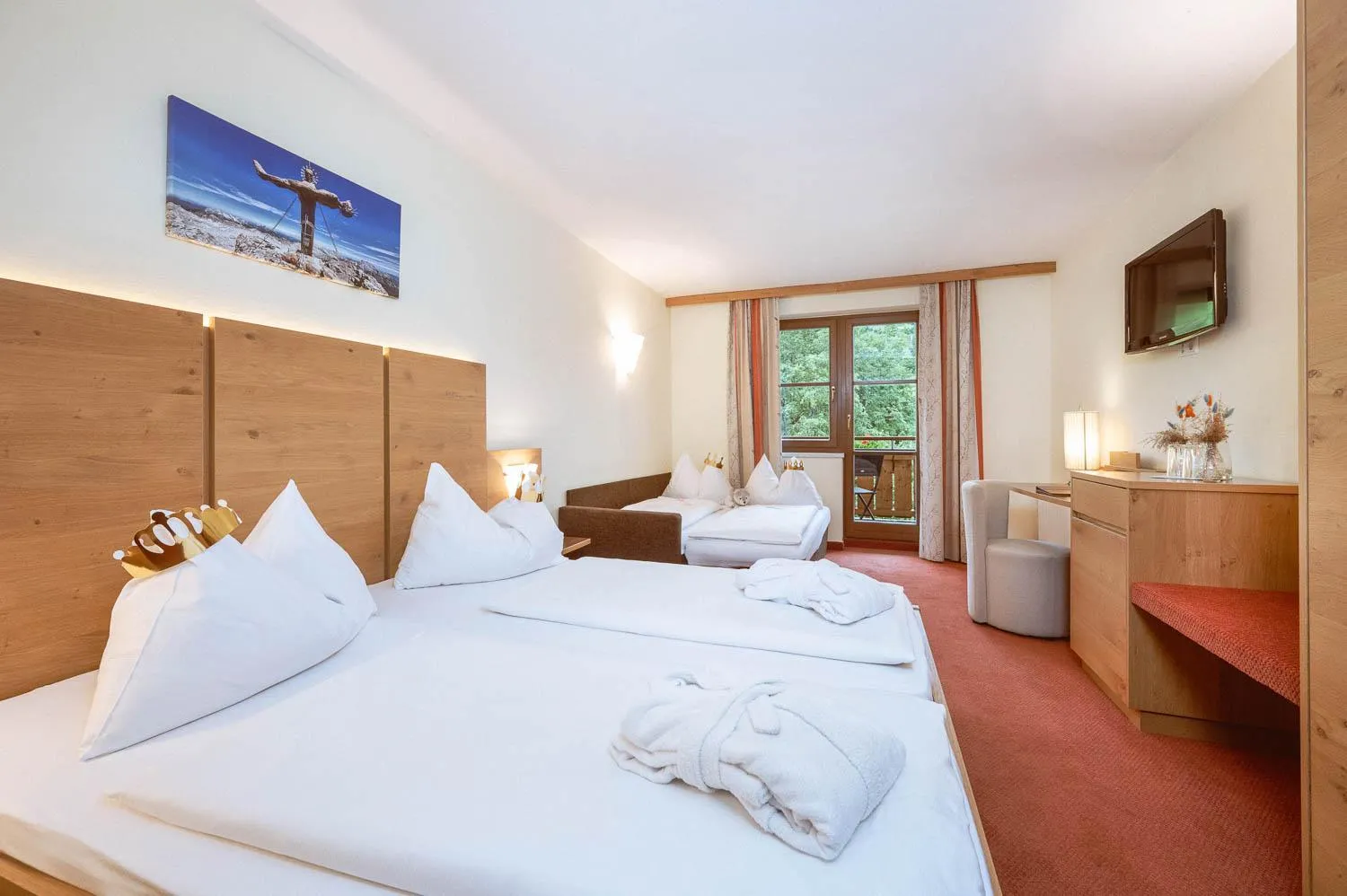 Bed in Hotel Bachschmied
