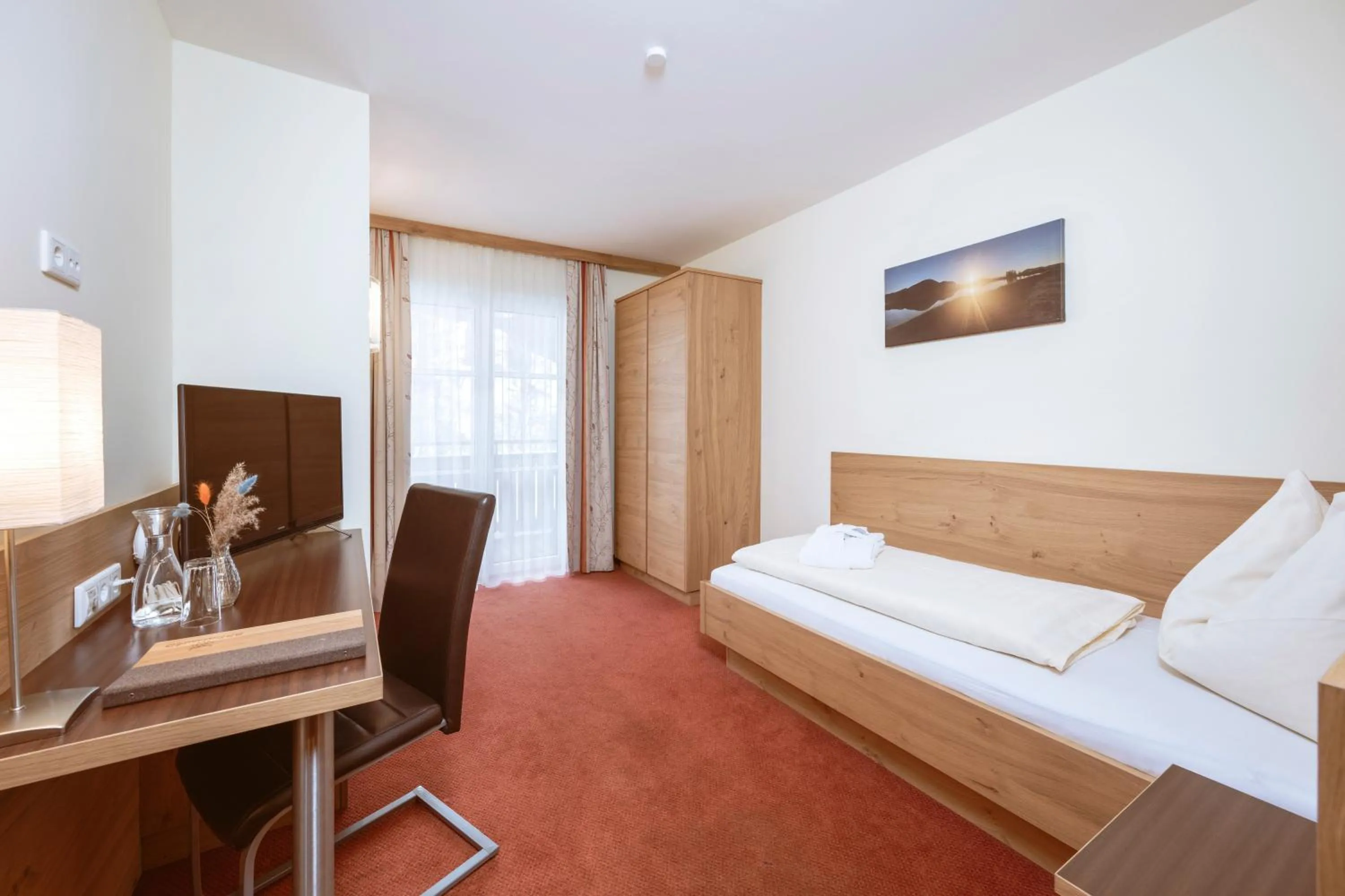 Bed in Hotel Bachschmied