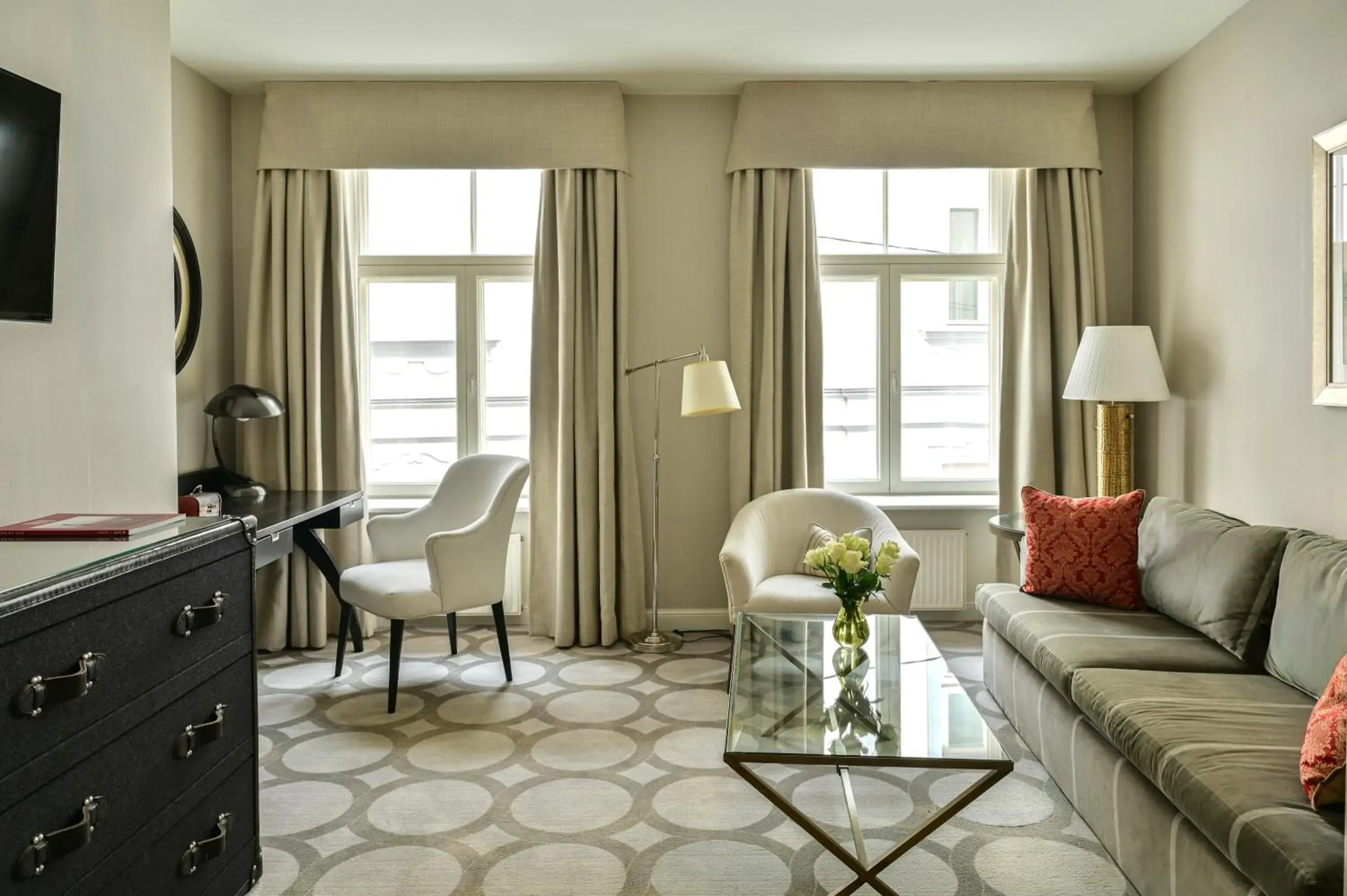 Living room in Grand Palace Hotel - Small Luxury Hotels of the World Living room in Grand Palace Hotel - Small Luxury Hotels of the World