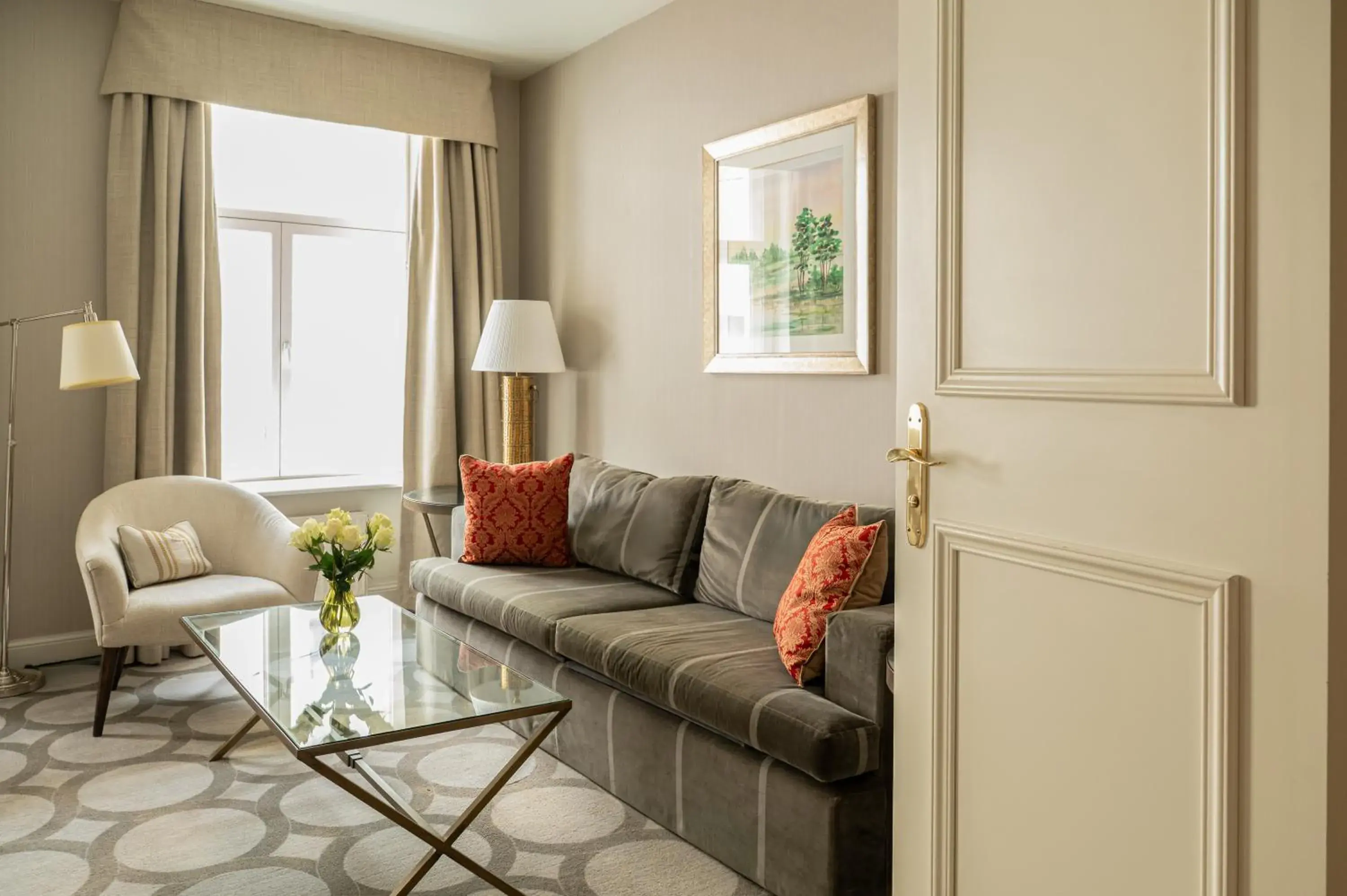 Living room in Grand Palace Hotel - Small Luxury Hotels of the World Living room in Grand Palace Hotel - Small Luxury Hotels of the World