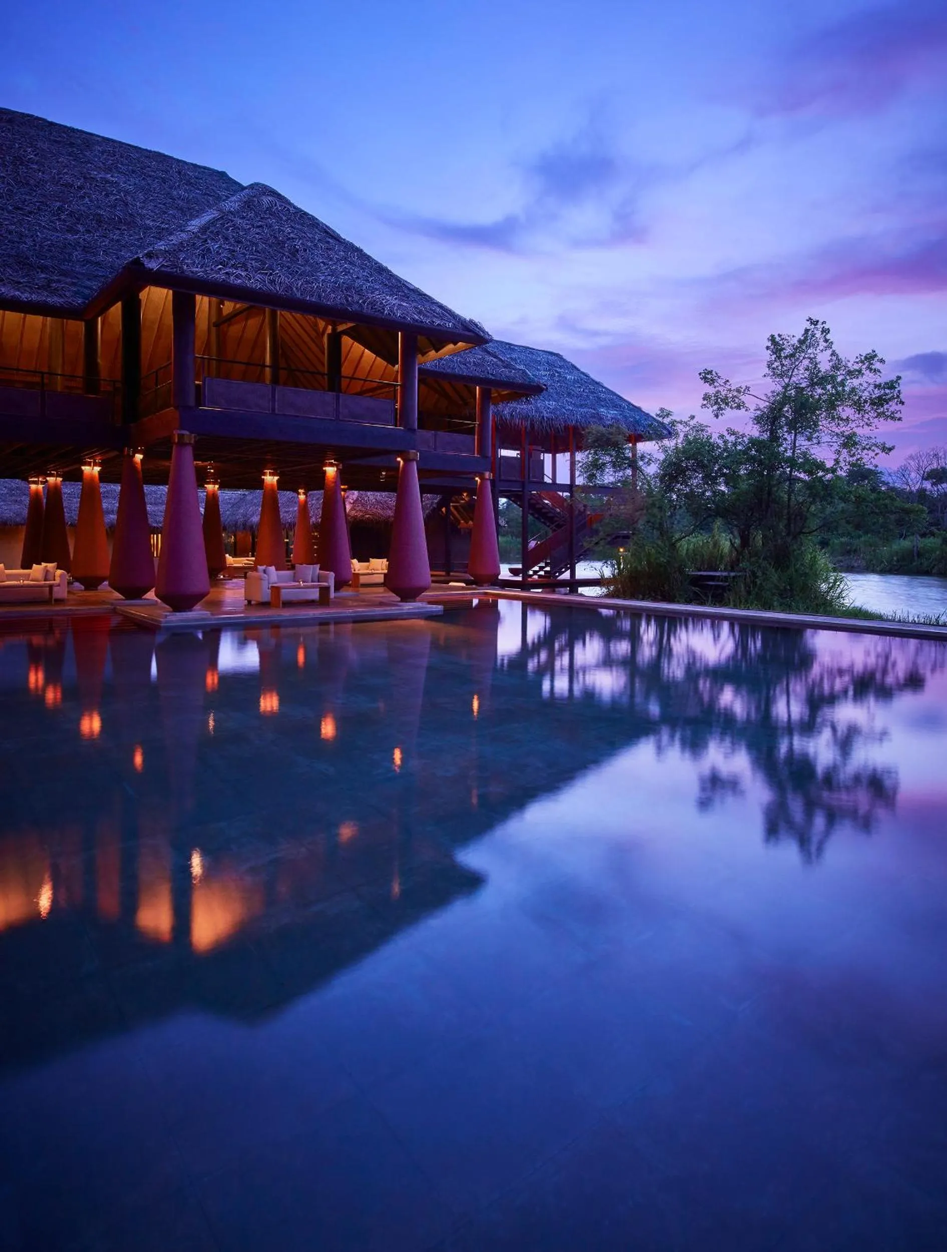 Swimming pool in Jetwing Vil Uyana, A Luxury Reserve