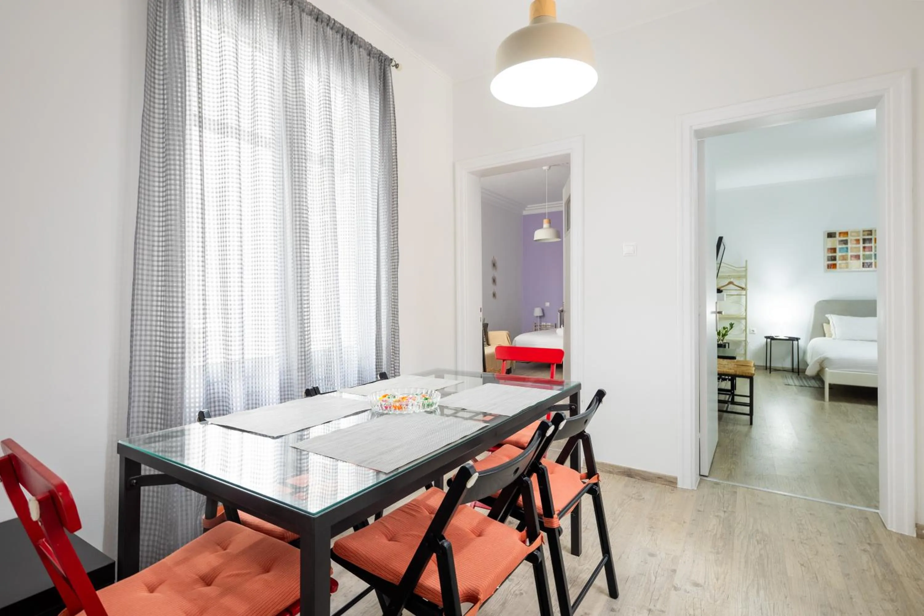 Seating area, Bed in Apartments Historical Center