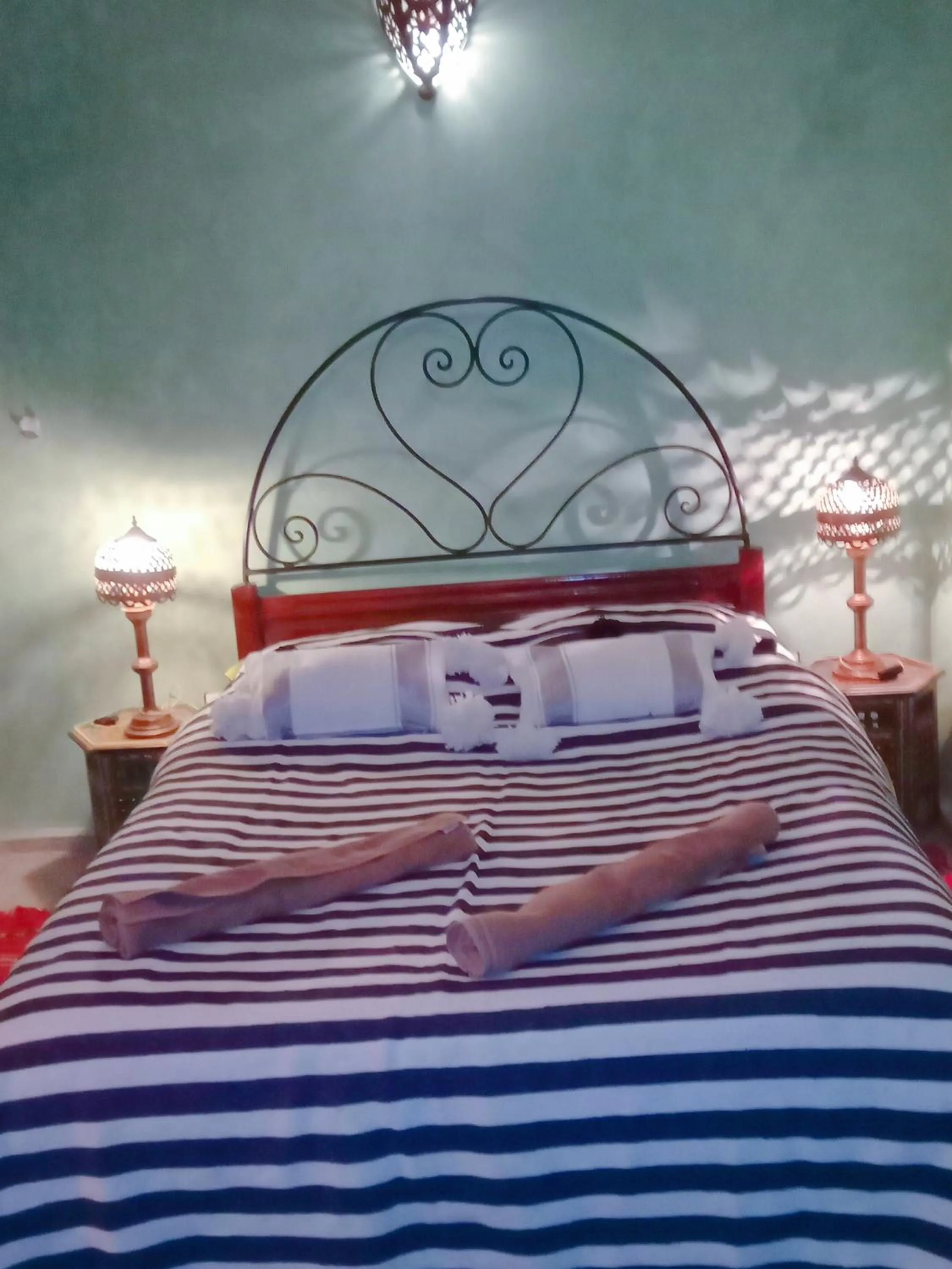 Bed in Riad Essaoussan