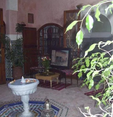 Seating area in Riad Essaoussan