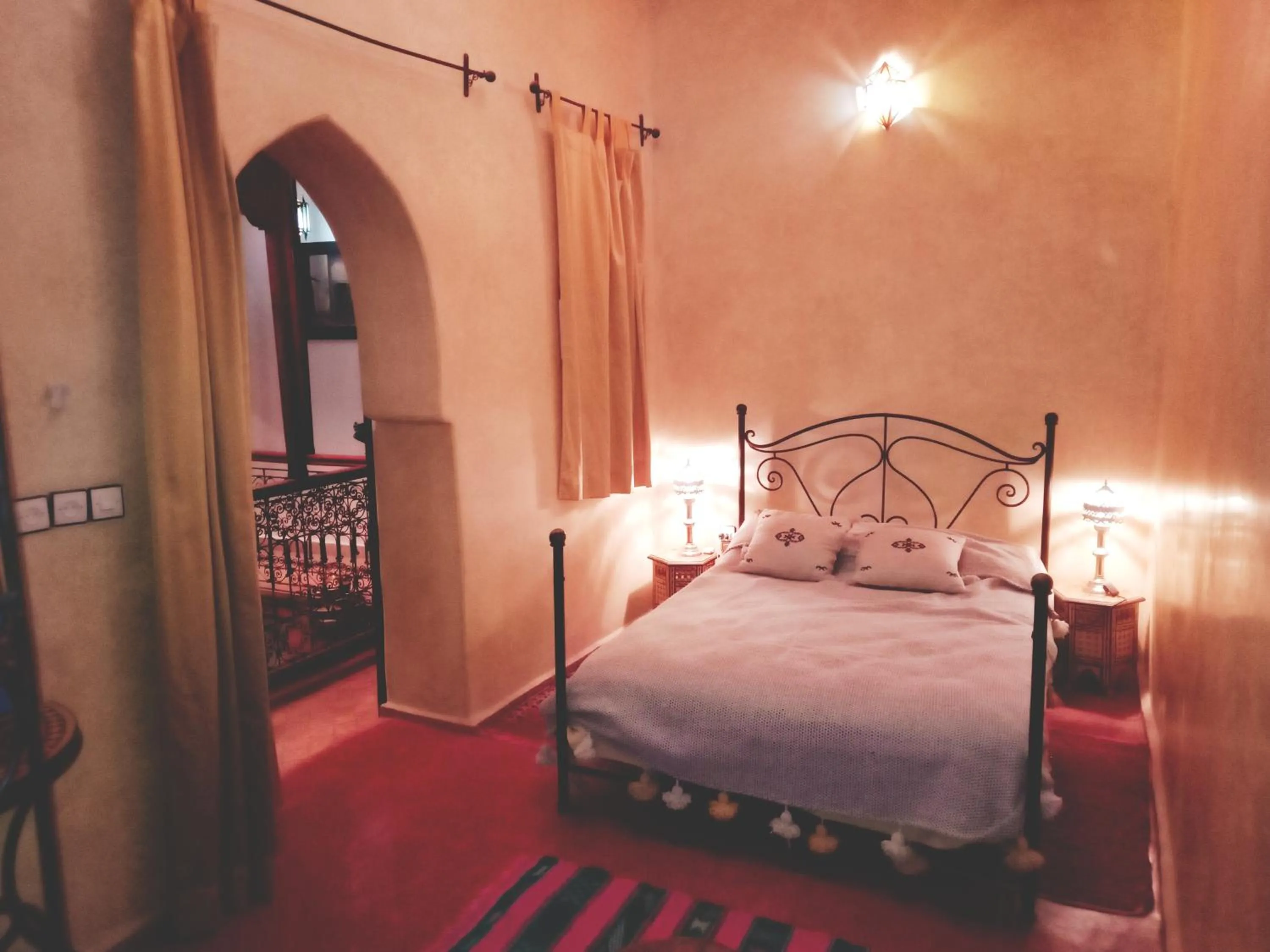 Bed in Riad Essaoussan