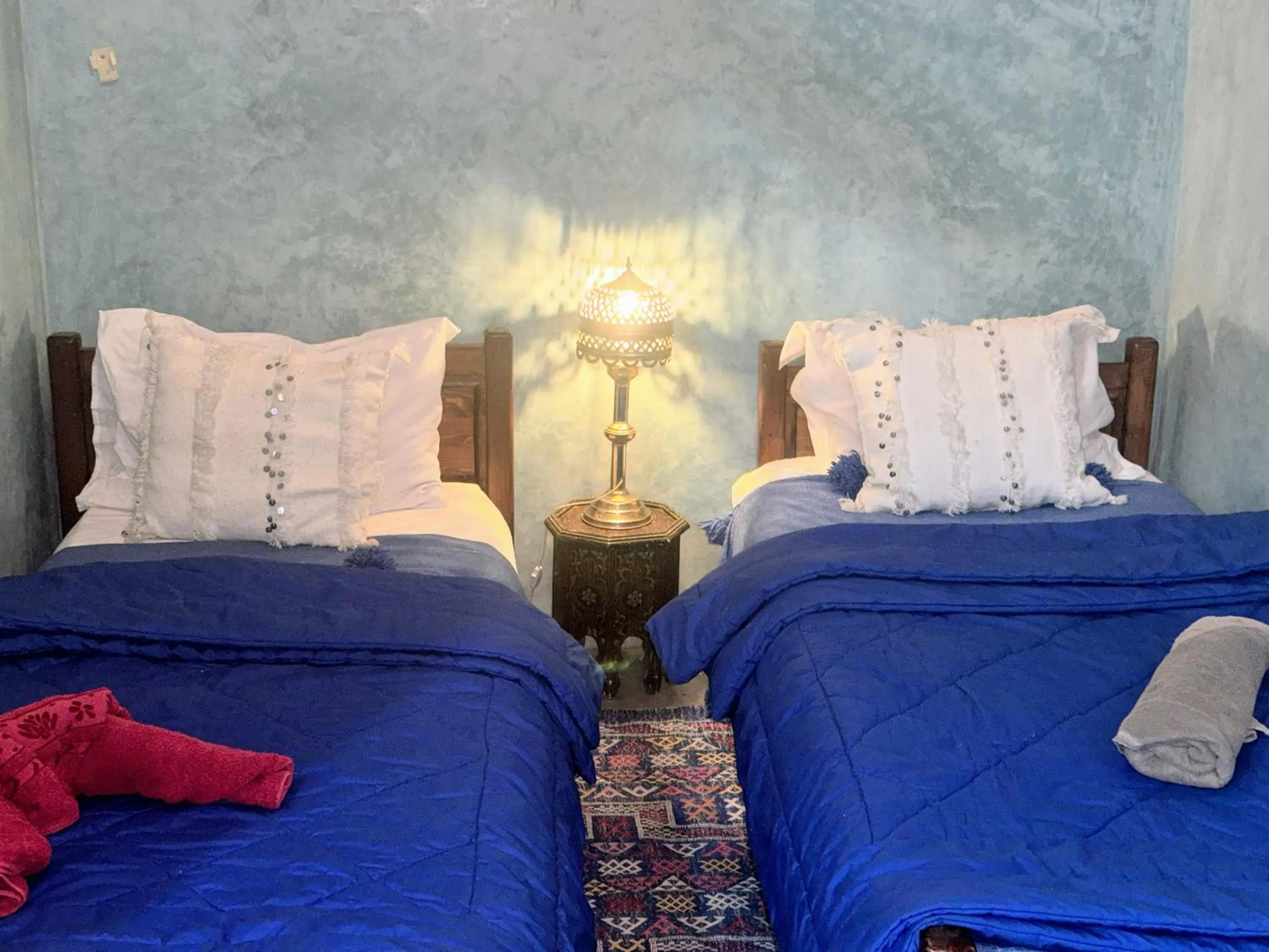 Bed in Riad Essaoussan