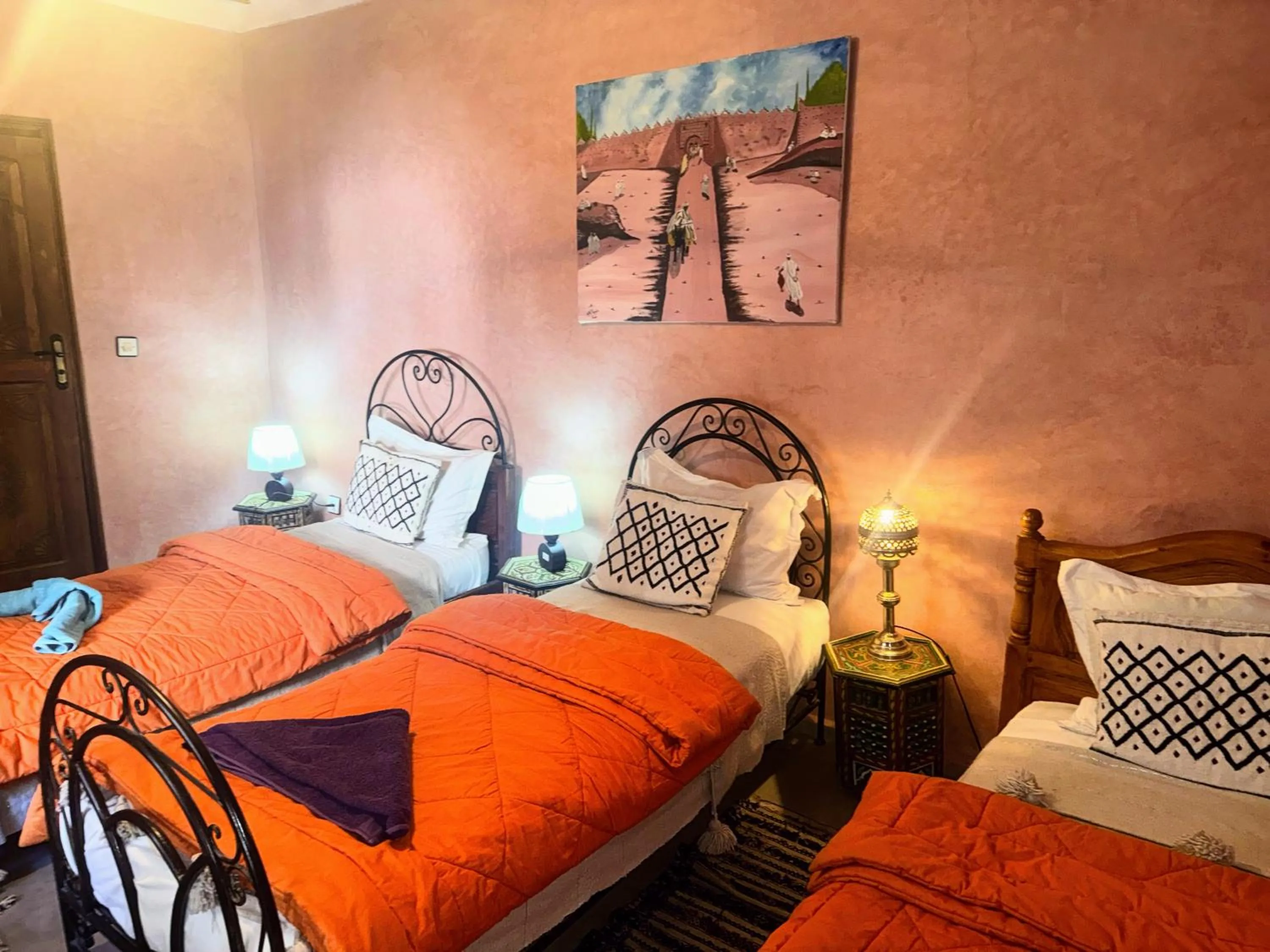 Bed in Riad Essaoussan