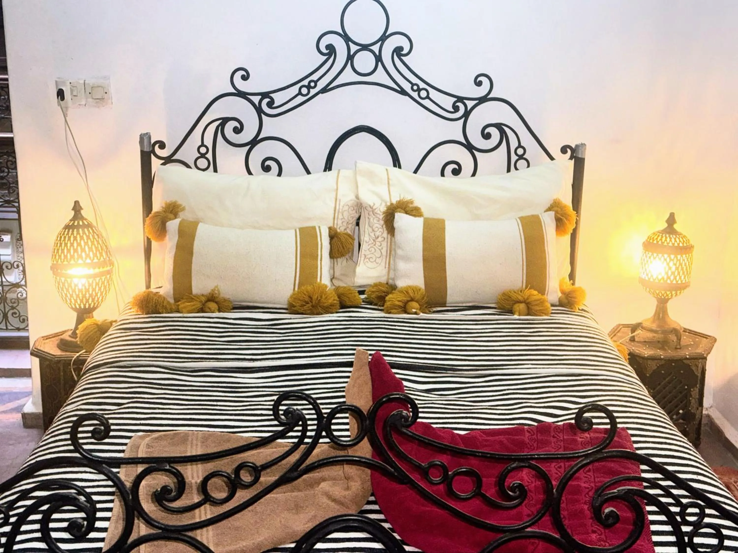Bed in Riad Essaoussan