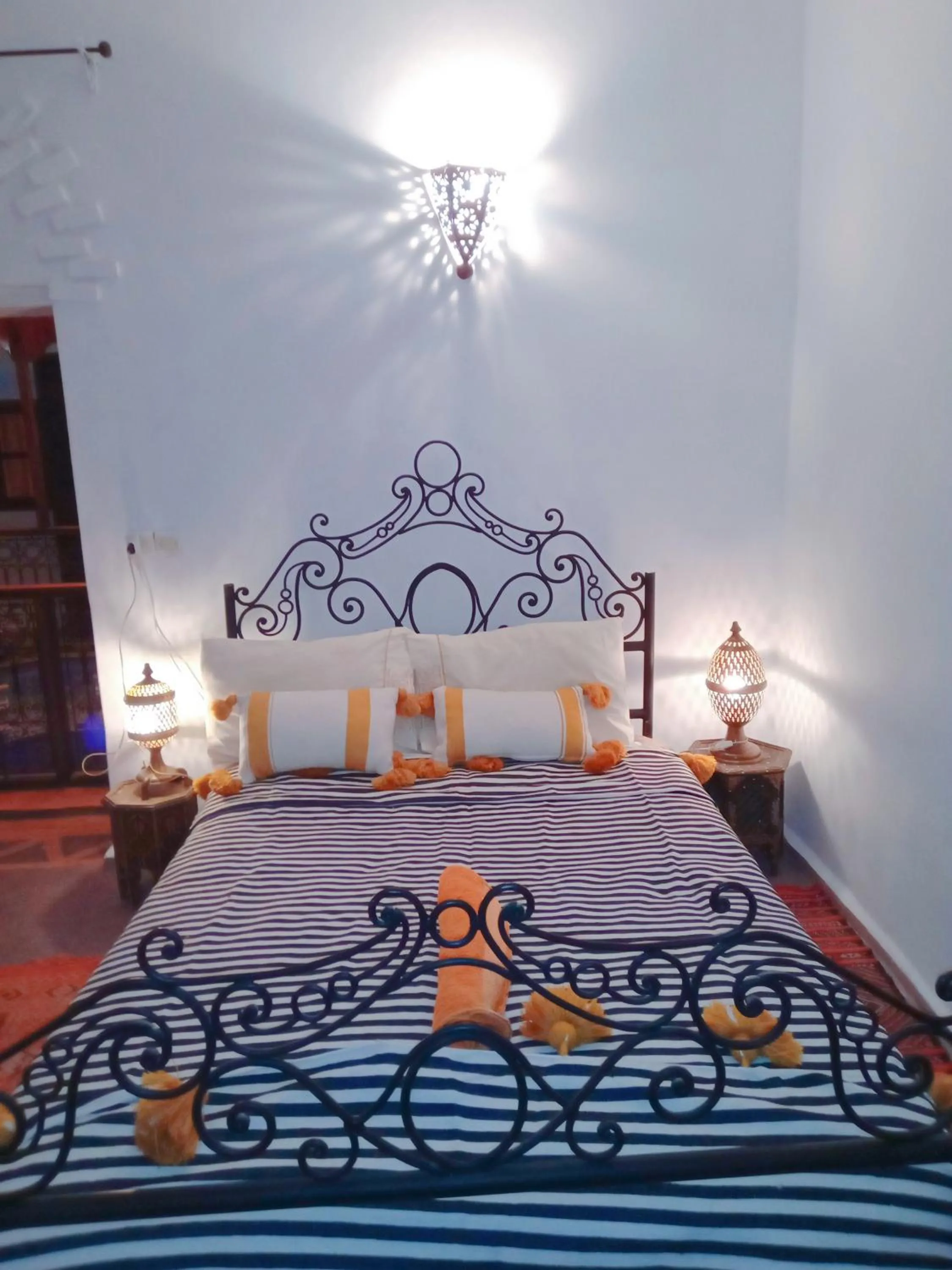 Bed in Riad Essaoussan