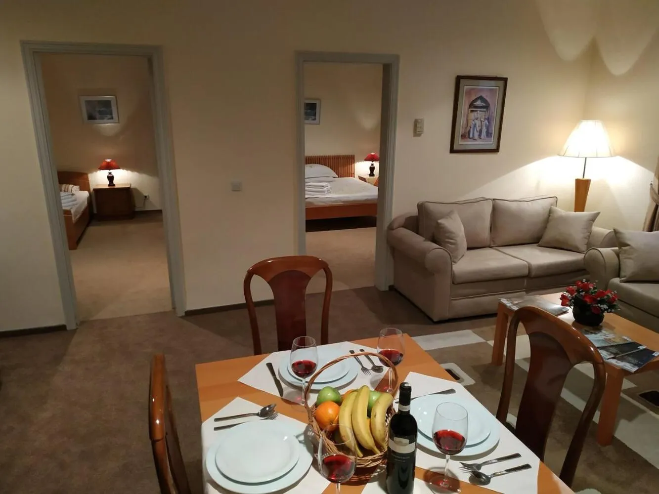 Living room, Bed in City Mansion ApartHotel