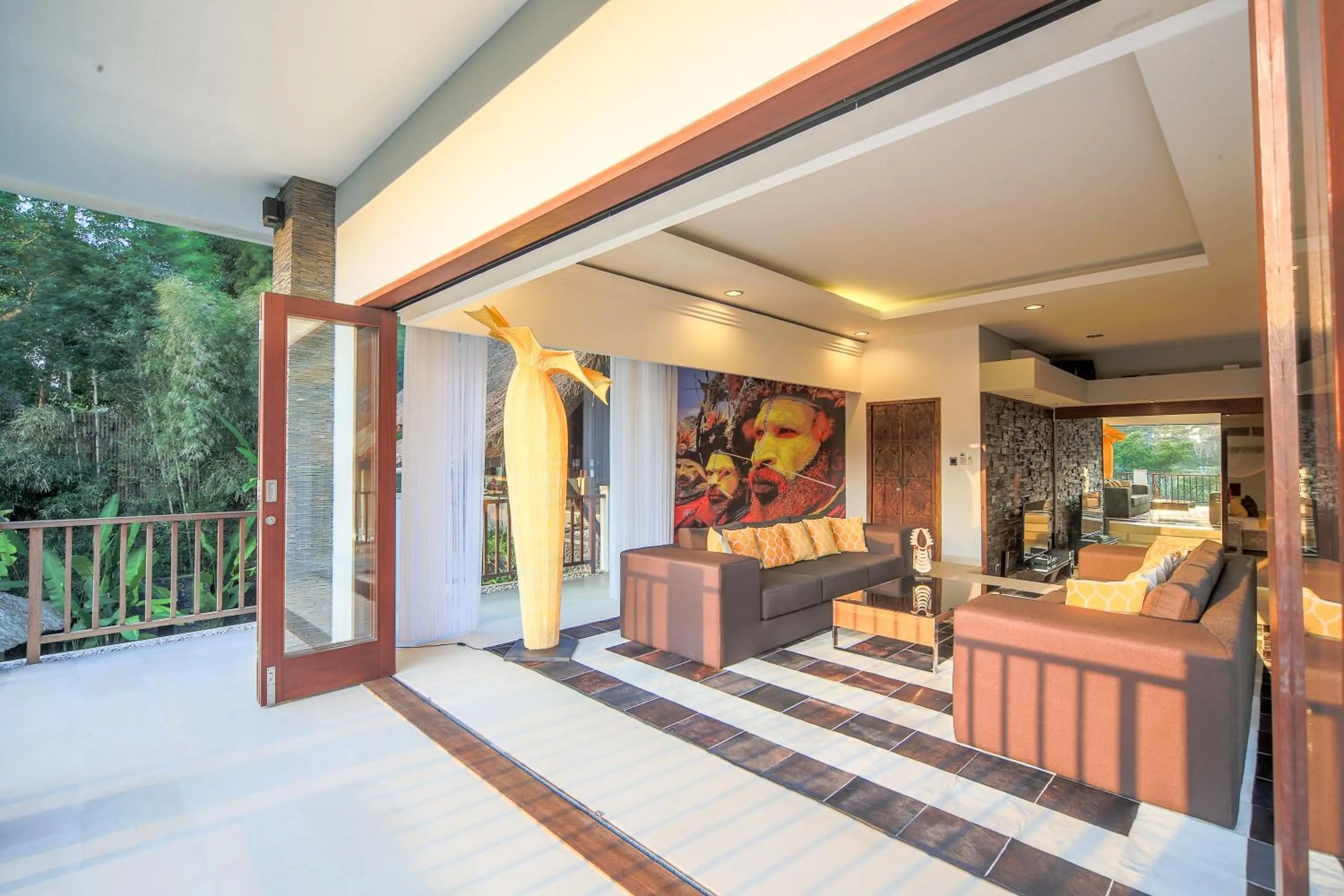 Communal lounge/ TV room in The Manipura Luxury Estate and Spa Up to 18 person, fully serviced