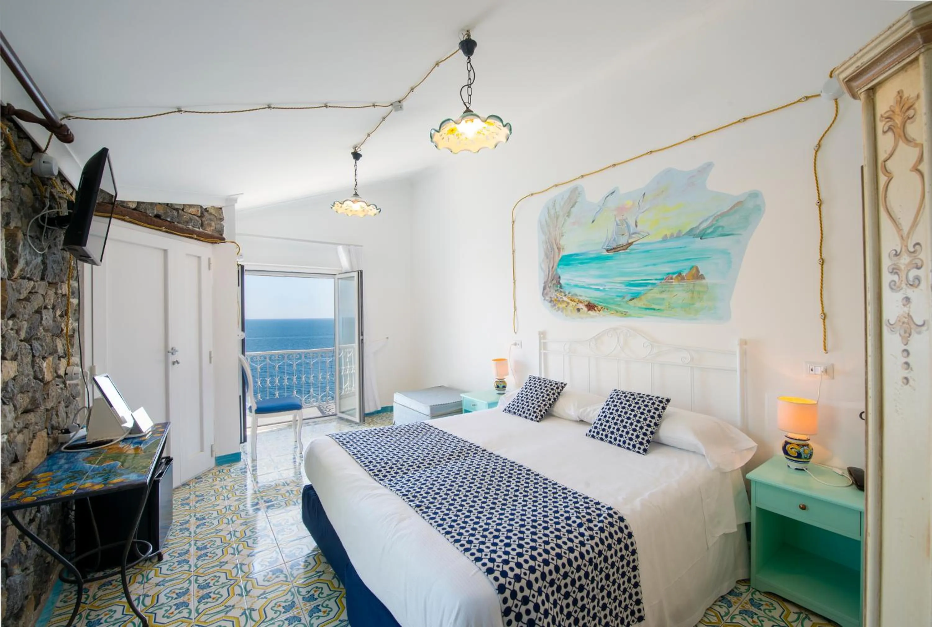 Bed in Hotel Costa Diva