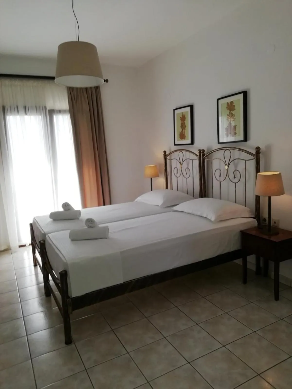 Bed in Aegean Blue Studios