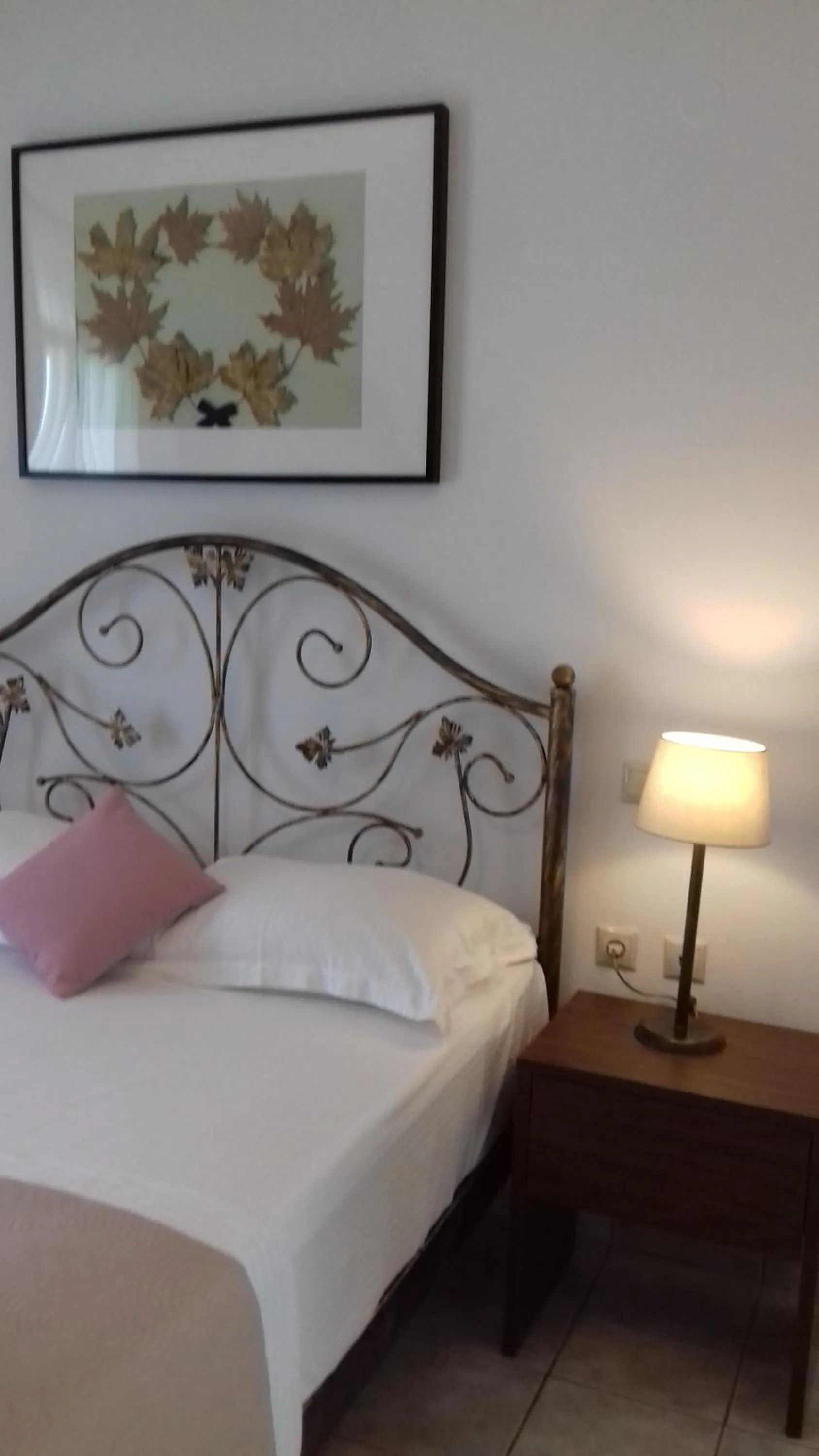 Bed in Aegean Blue Studios