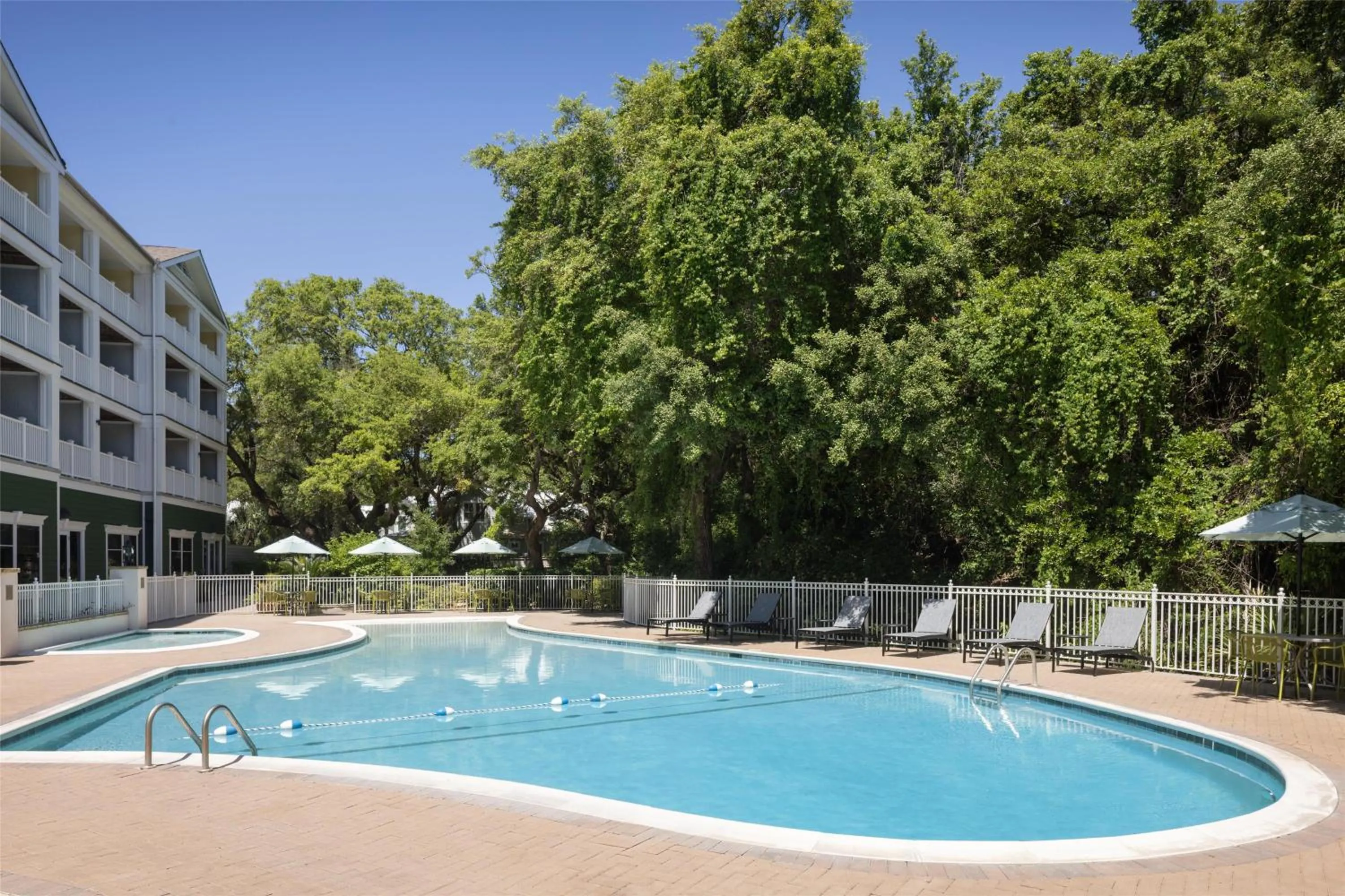 Pool view in Hampton Inn & Suites Jekyll Island