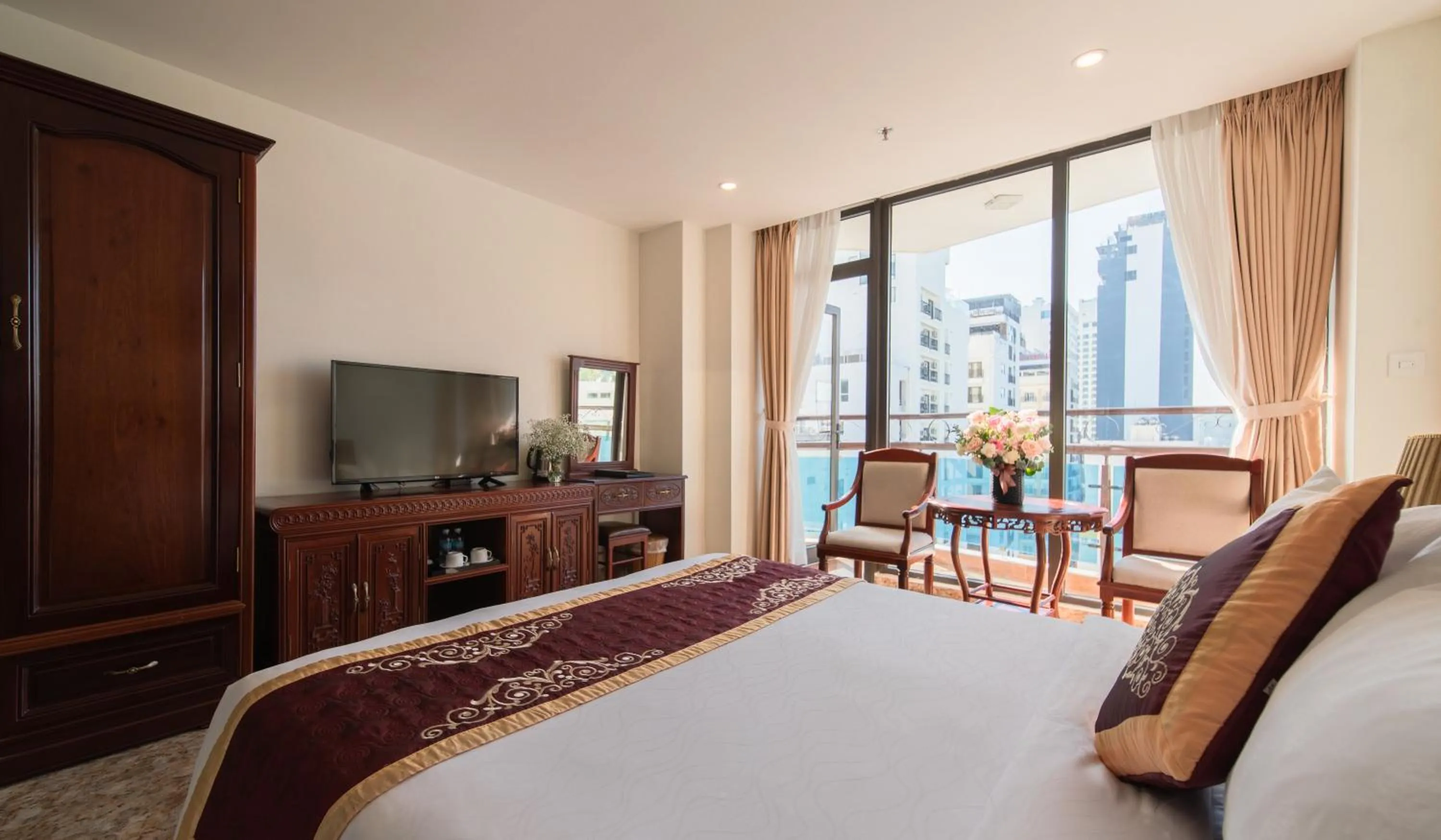 Photo of the whole room, Bed in Red Sun Nha Trang Hotel