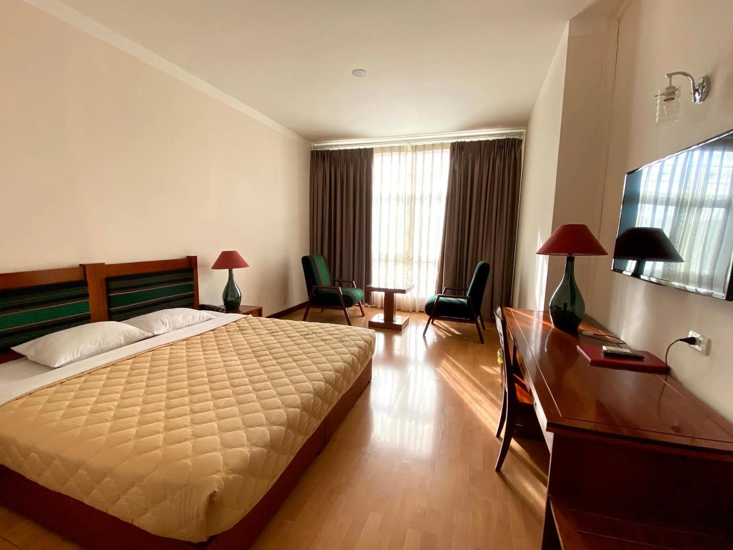 Bed in Dam San Hotel