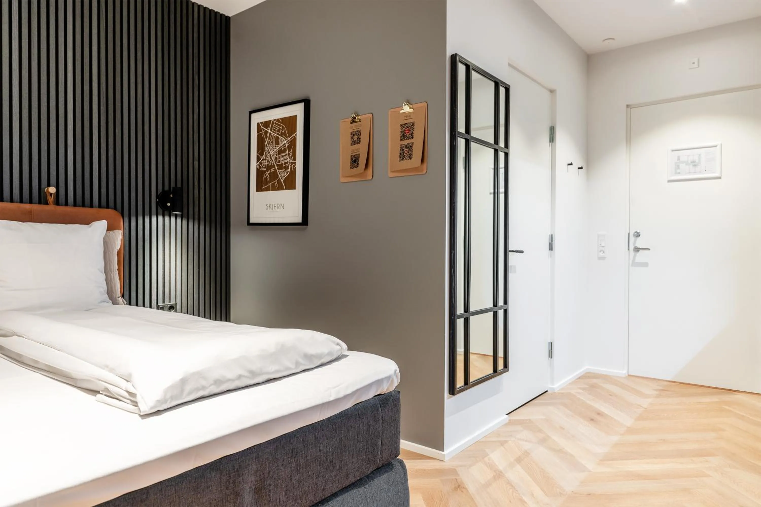 Bedroom, Bed in Hotel Skjern