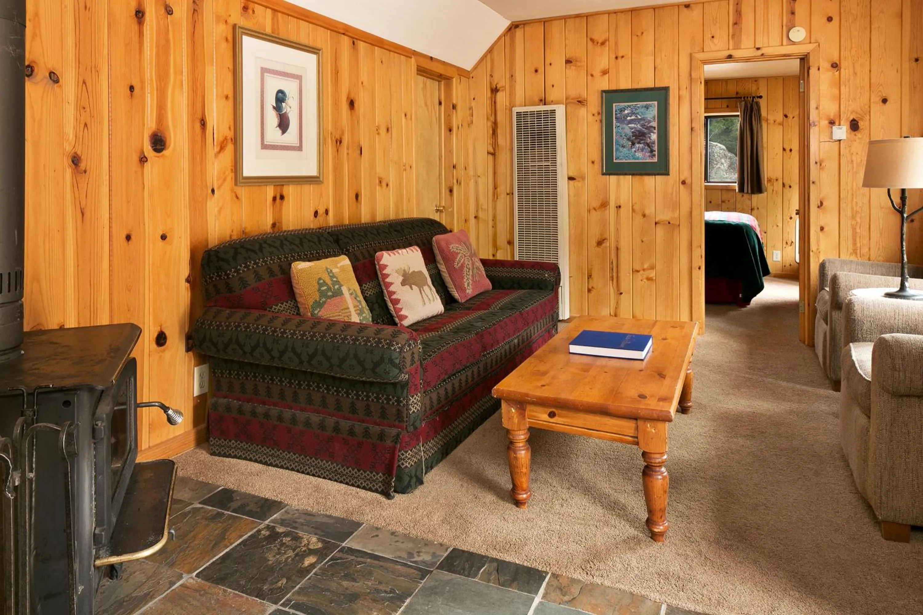 Seating area in Tamarack Lodge