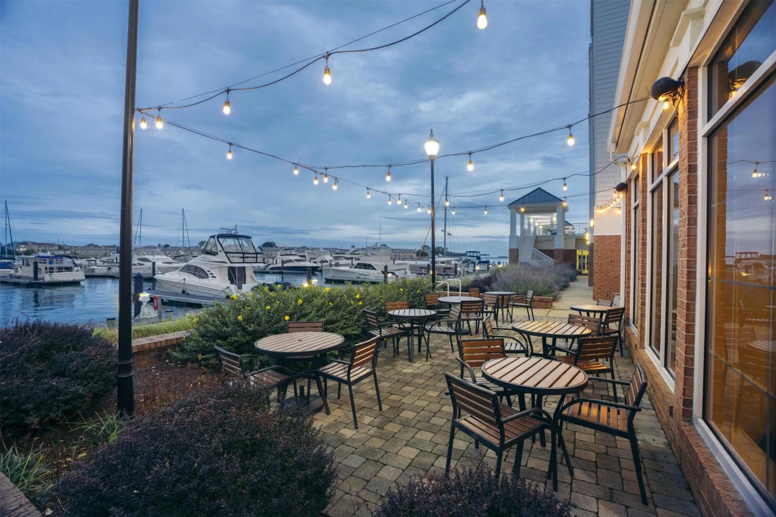 Patio in Hilton Garden Inn Kent Island Marina