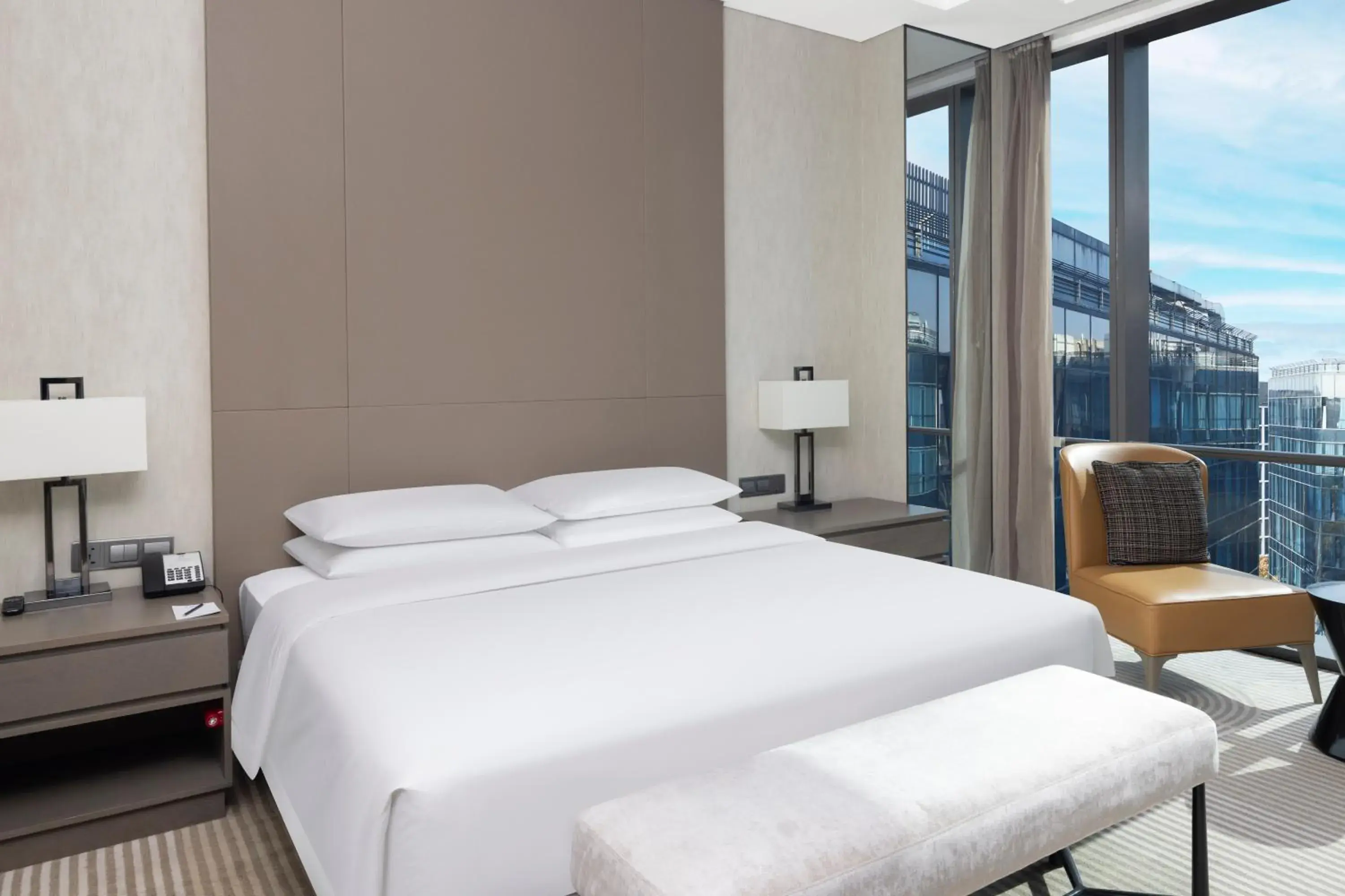 Bed in Hyatt House Shanghai Hongqiao CBD Bed in Hyatt House Shanghai Hongqiao CBD