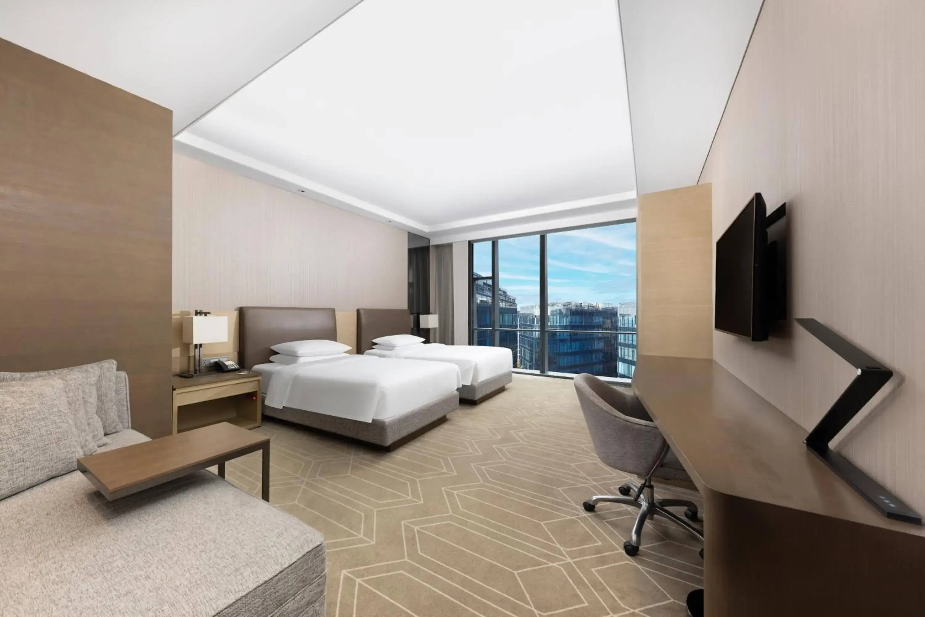 Bed in Hyatt Place Shanghai Hongqiao CBD Bed in Hyatt Place Shanghai Hongqiao CBD