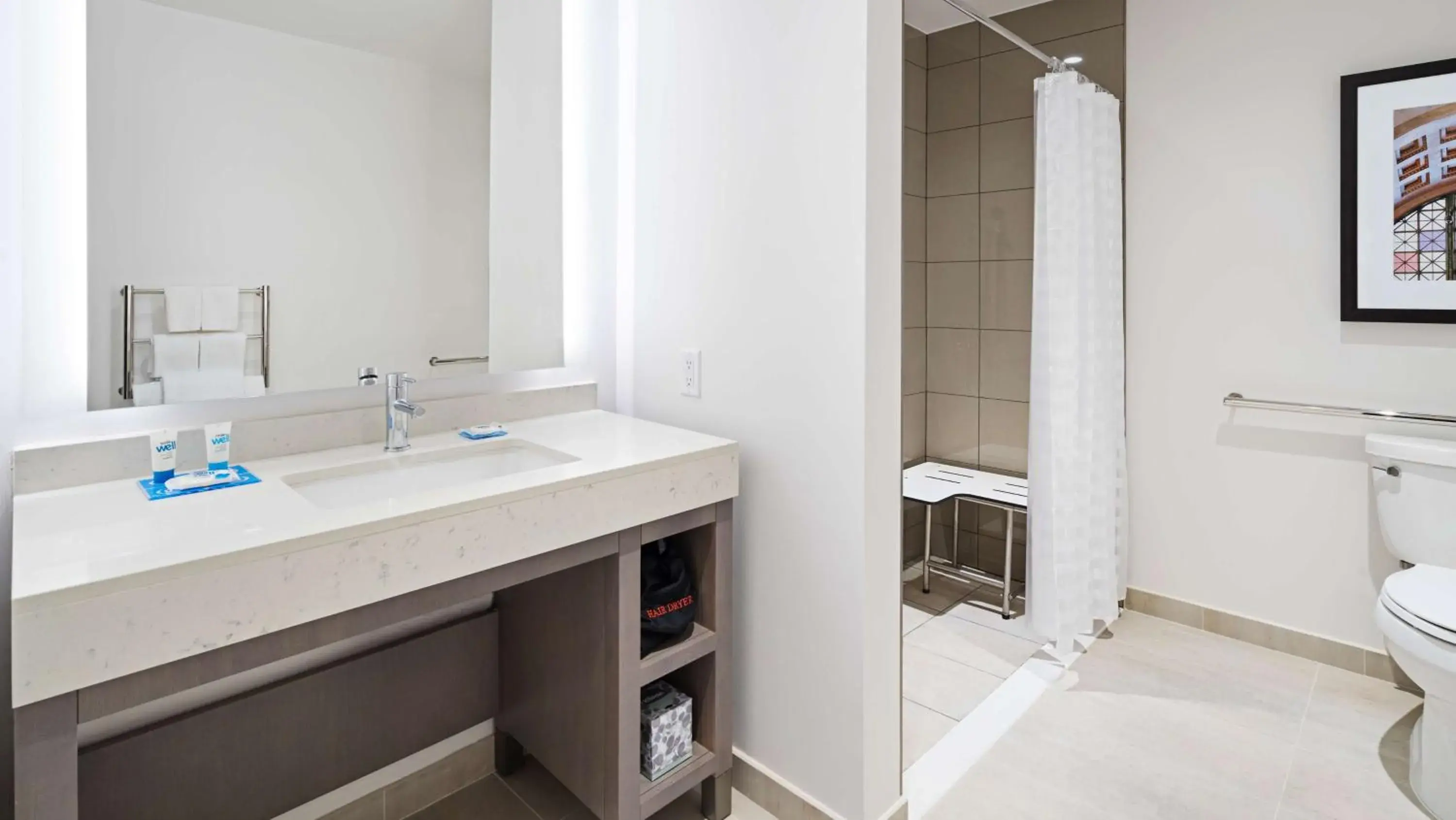 Den King Room with Roll-in Shower - Disability Access in Hyatt House Washington DC/The Wharf Den King Room with Roll-in Shower - Disability Access in Hyatt House Washington DC/The Wharf