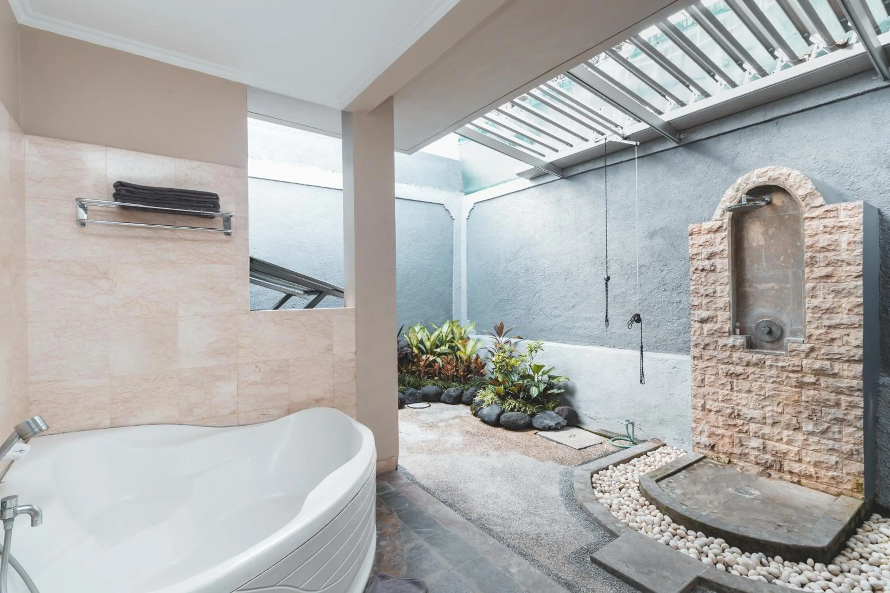 Shower in Dura Villas Bali at Kerobokan