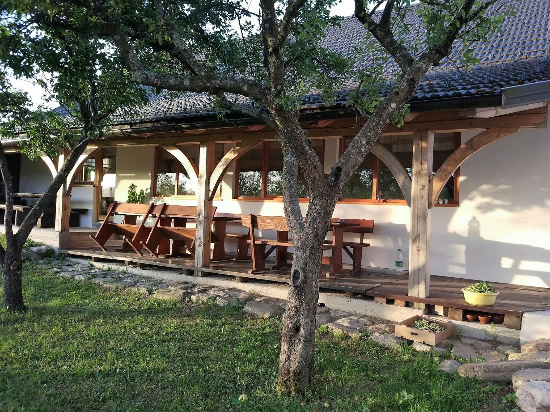 Patio in Tourist Farm Strle With Great Local Food