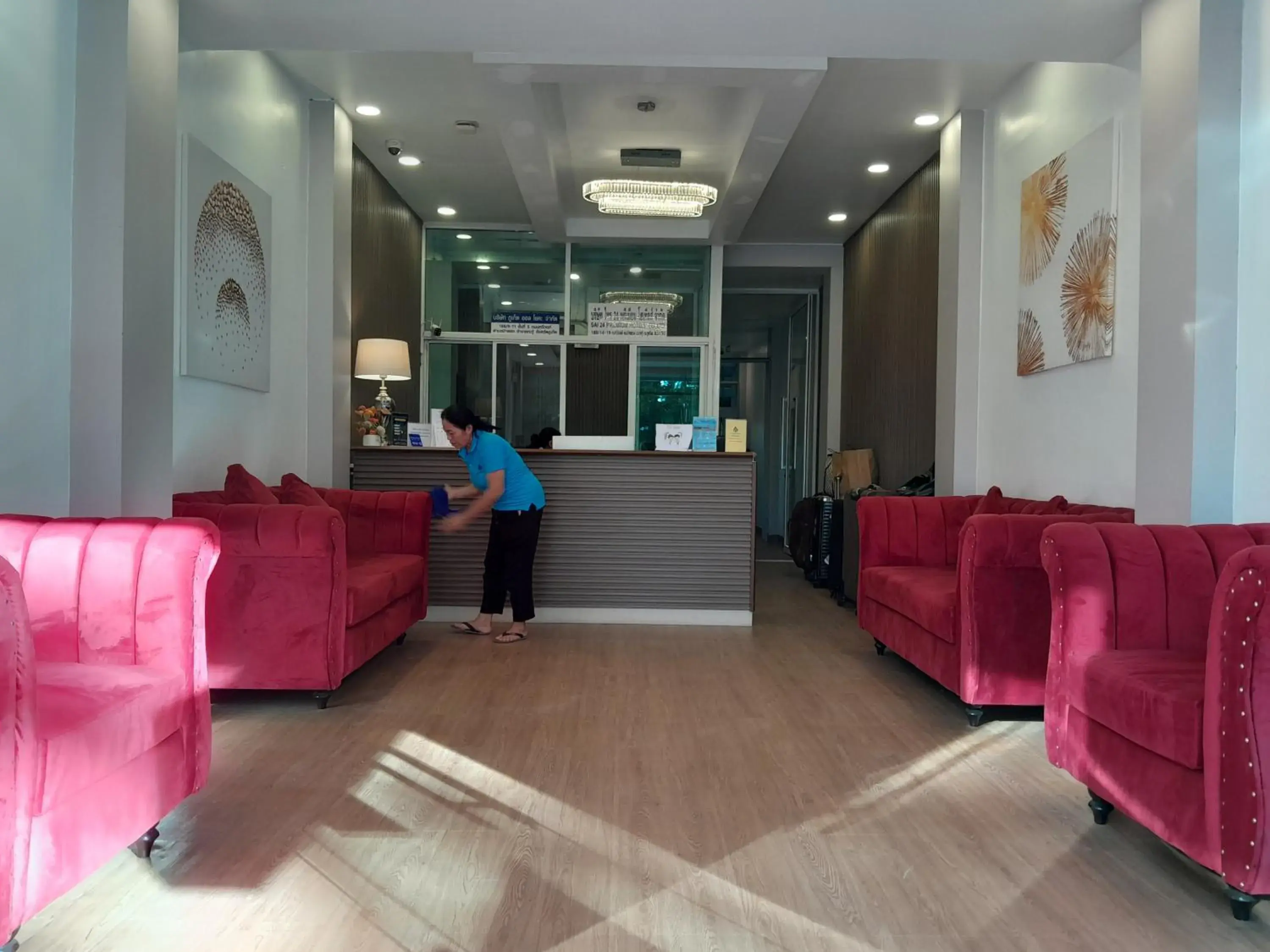 Lobby or reception in Modern Living Residence Lobby or reception in Modern Living Residence