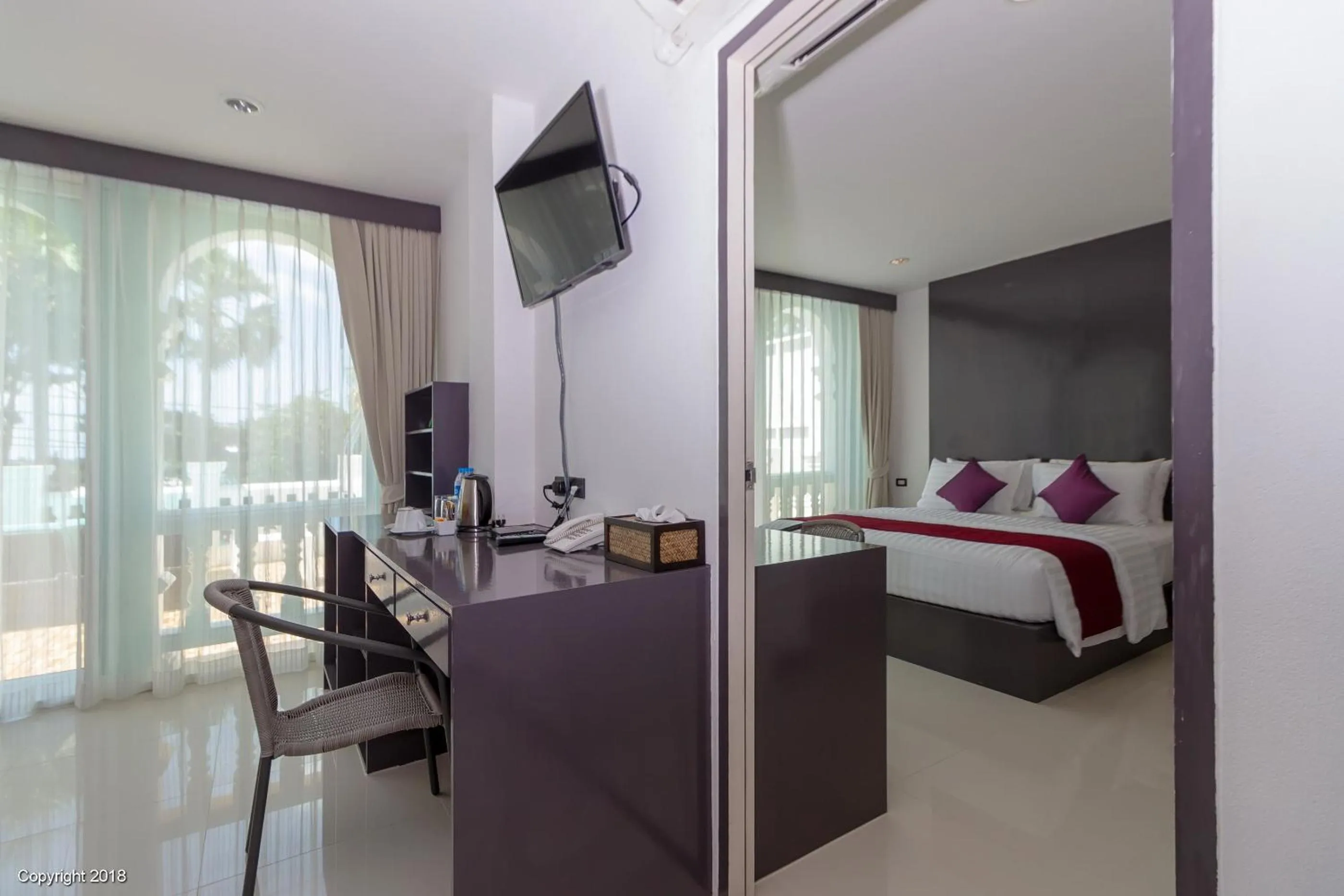 Bedroom, Bed in Modern Living Residence