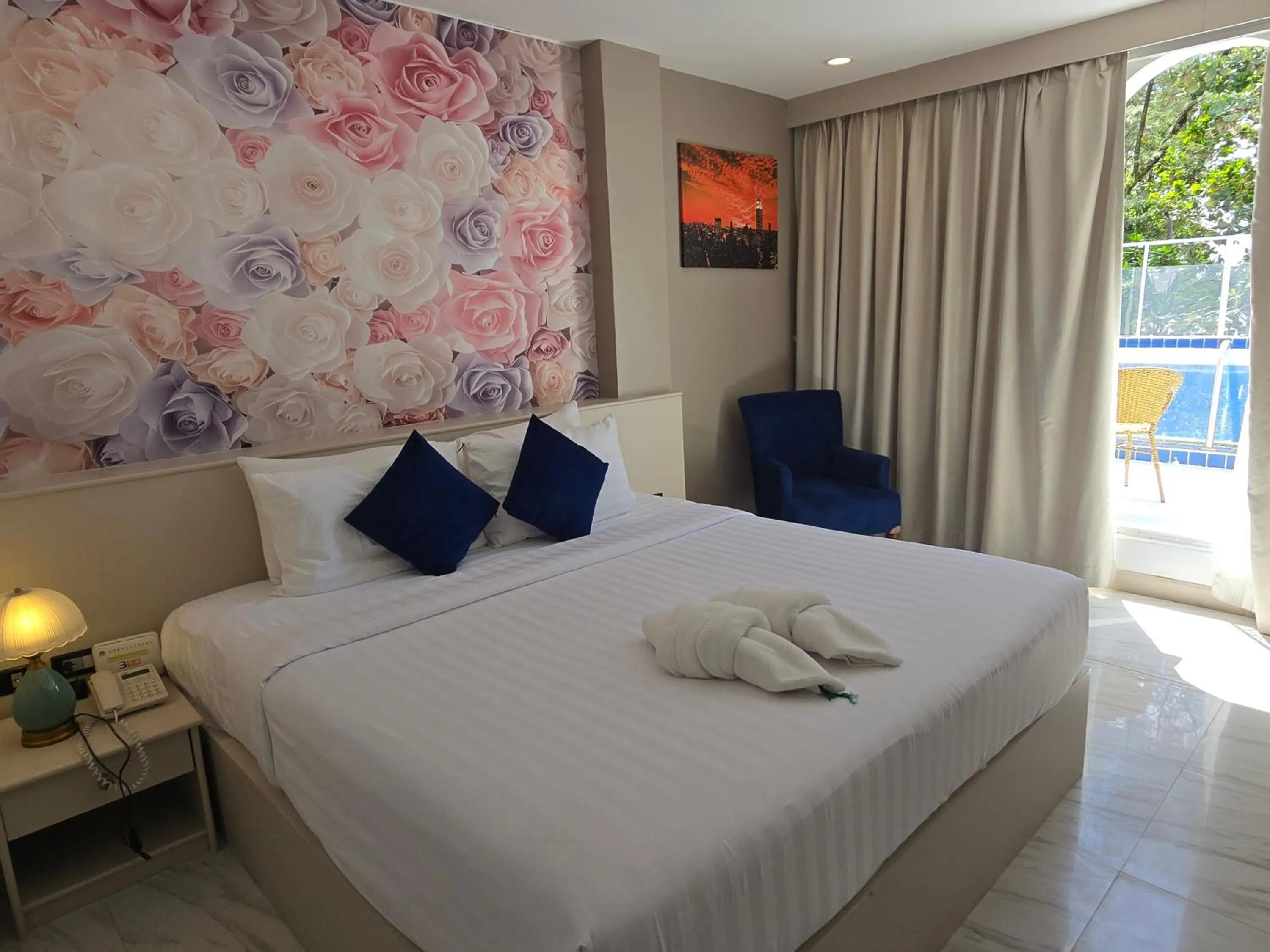 Bed in Modern Living Residence