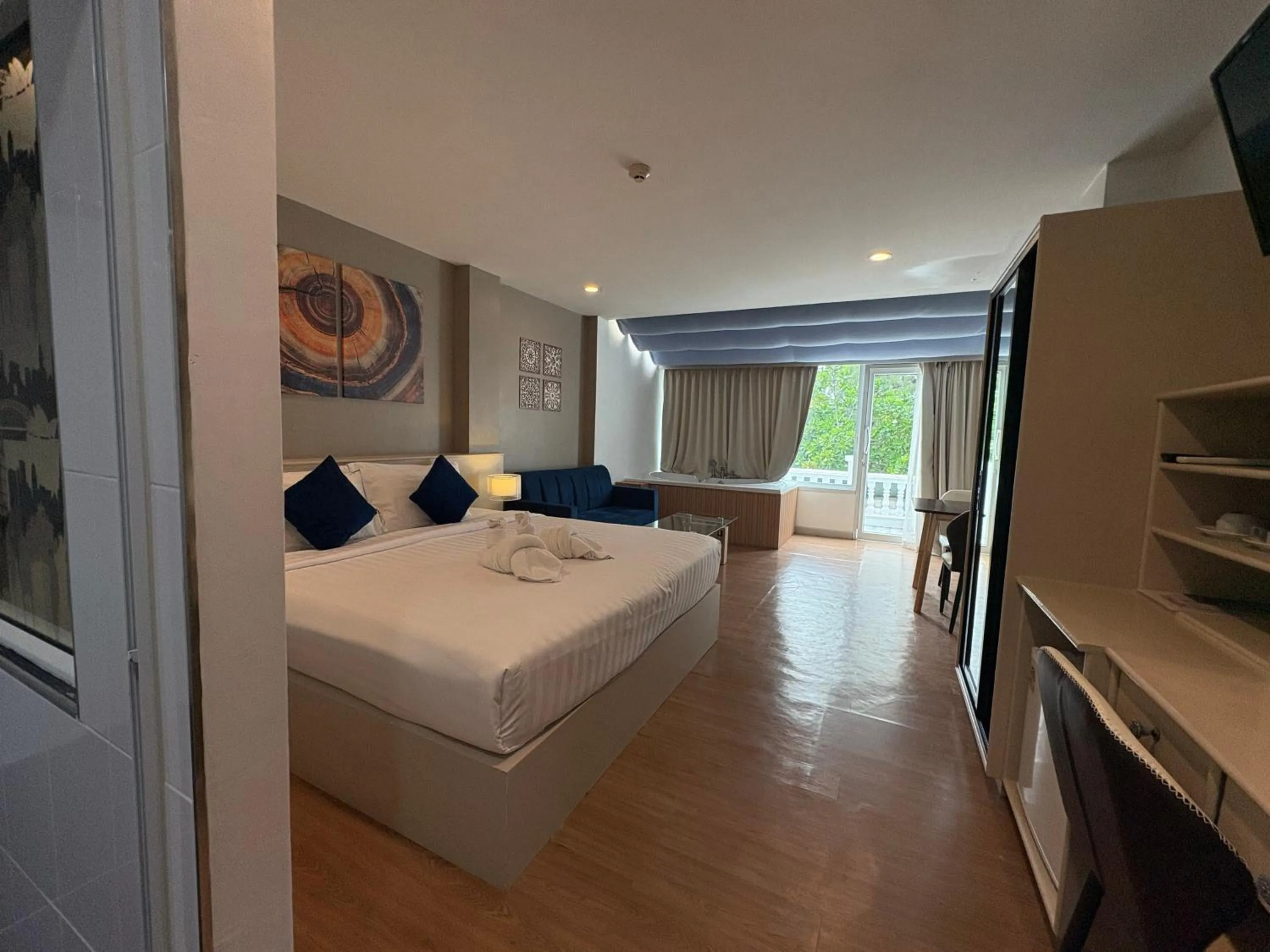 Bed in Modern Living Residence