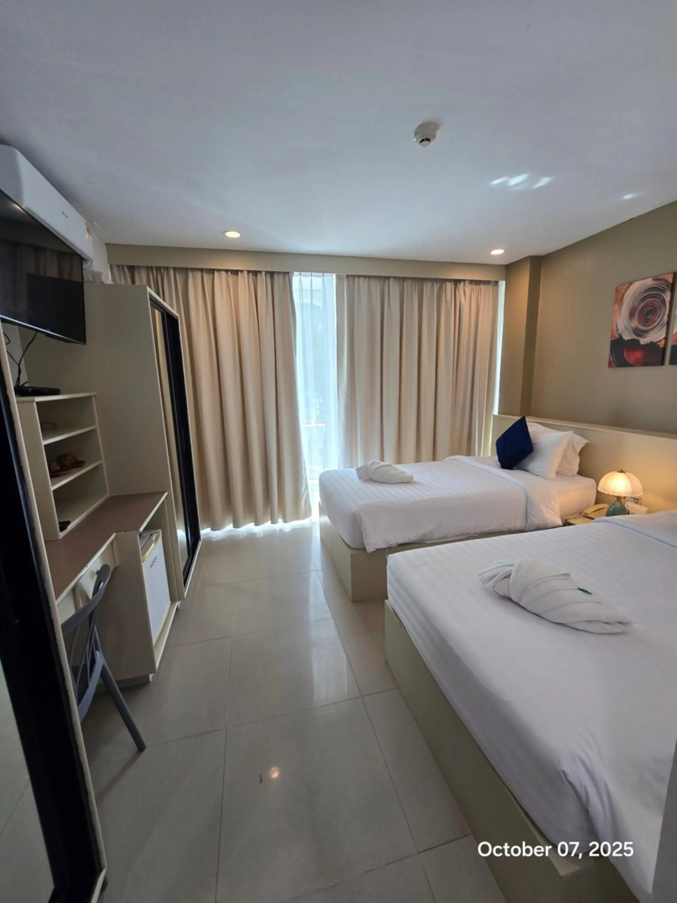 Photo of the whole room, Bed in Modern Living Residence