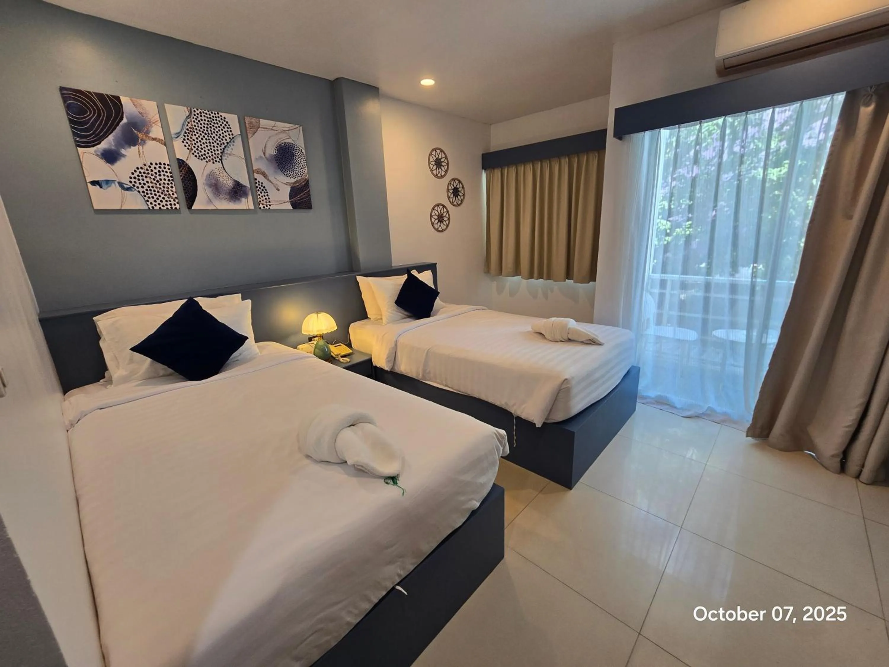 Decorative detail, Bed in Modern Living Residence