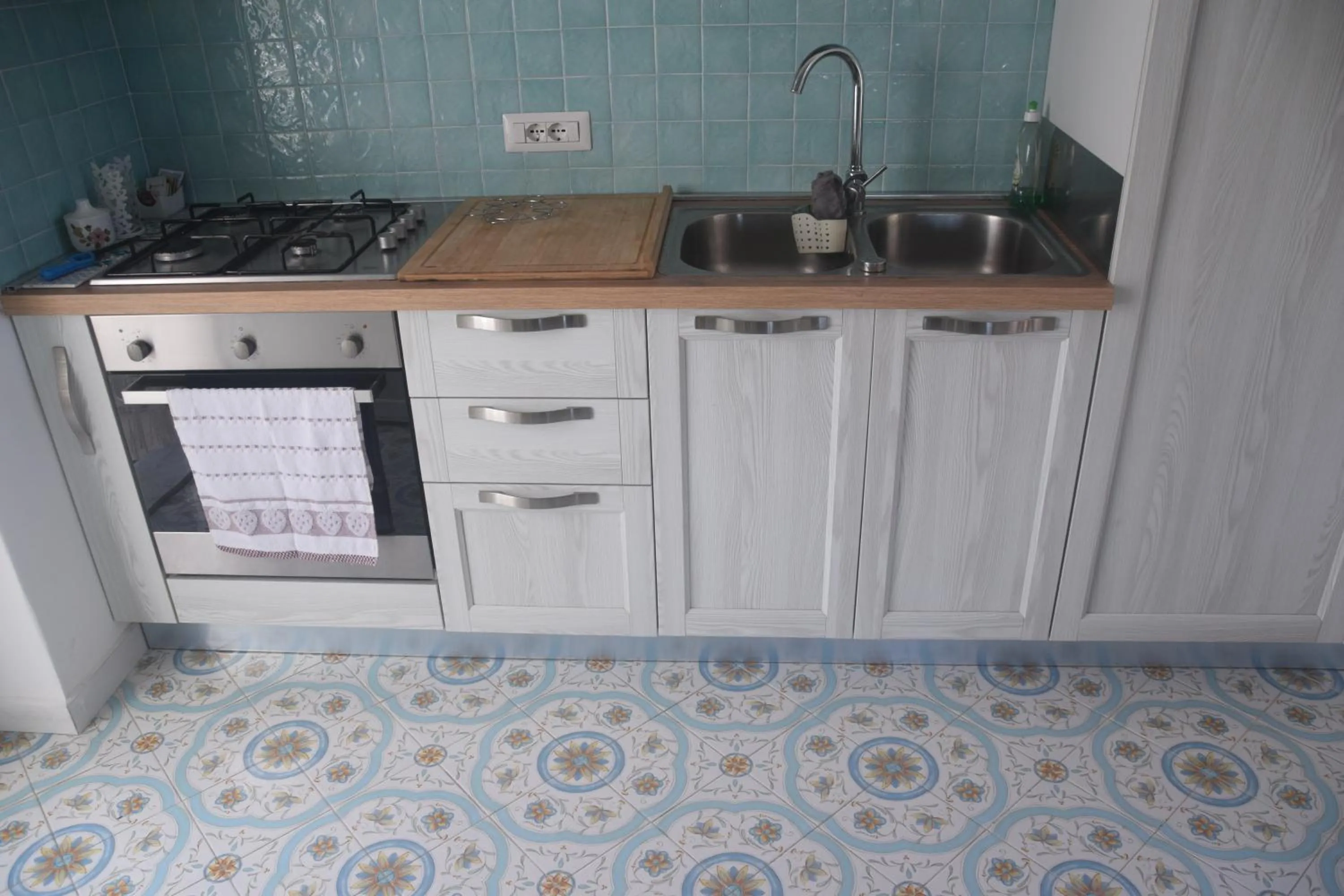 kitchen in villa damecuta B&B