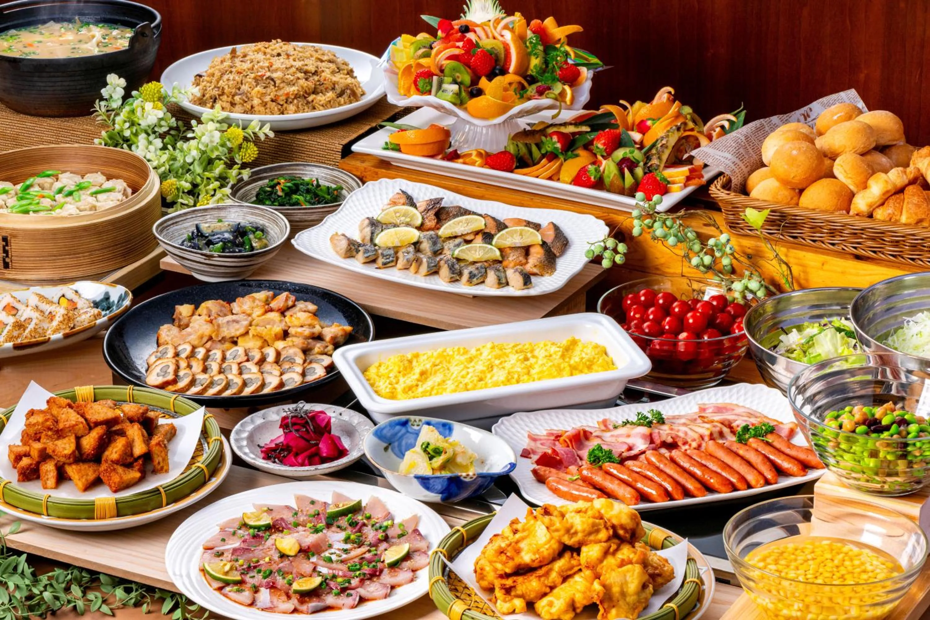 Buffet breakfast in HOTEL MYSTAYS Oita