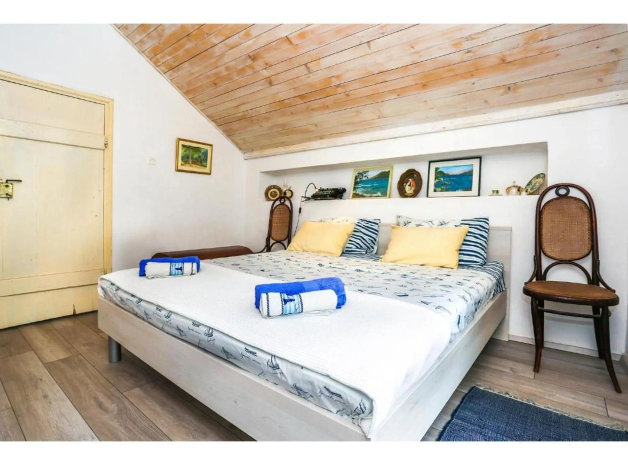 Bedroom, Bed in Seaside Holiday Home Andrija