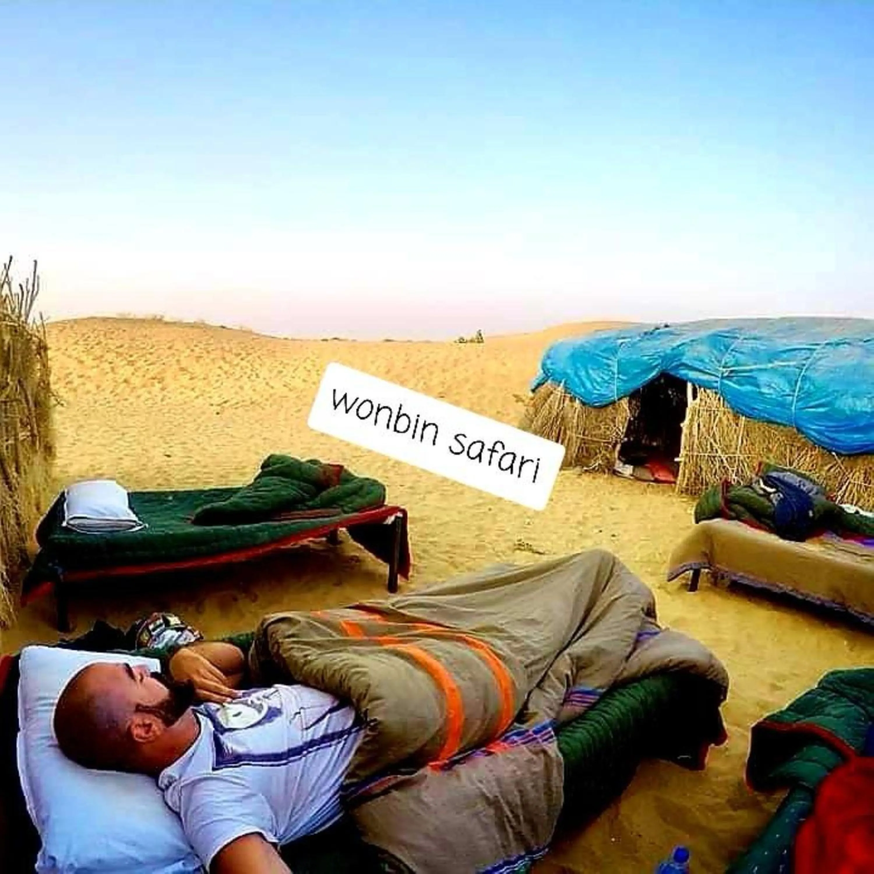 Bed in Wonbin Safari Jaisalmer