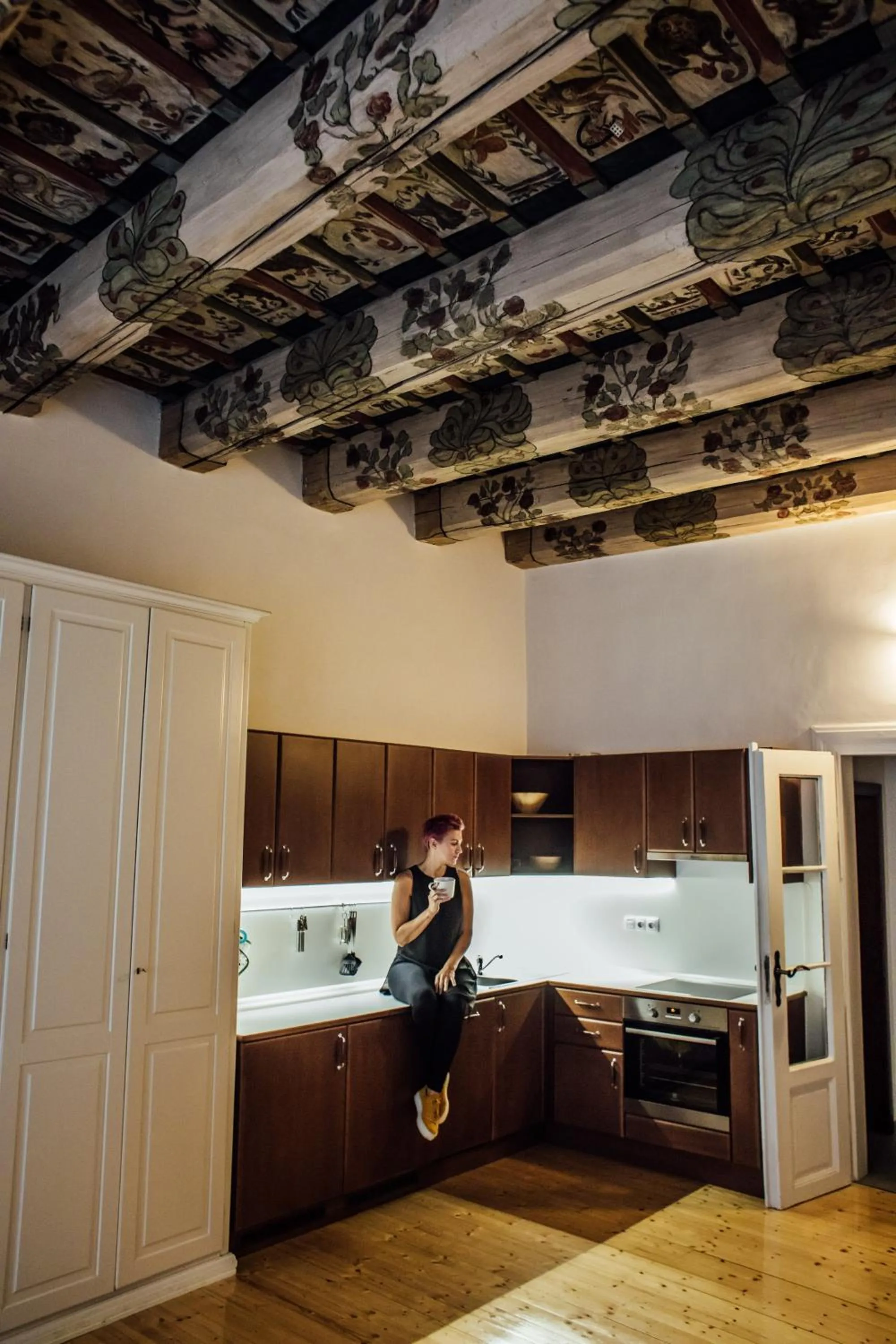 Kitchen or kitchenette in Residence Thunovska