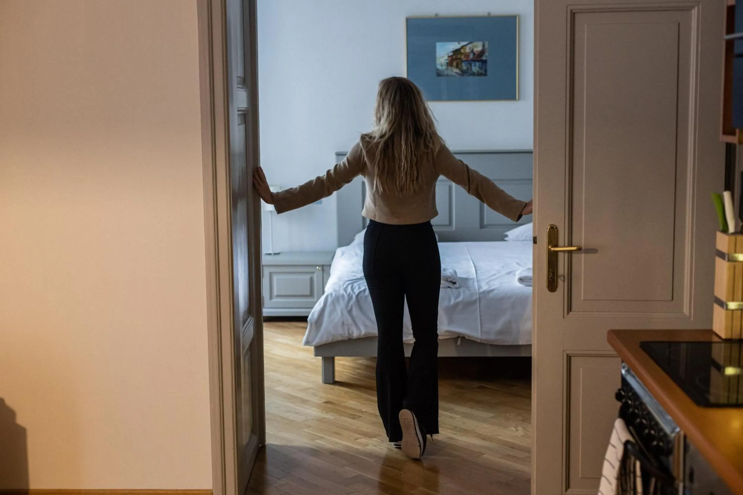 Bedroom, Bed in Residence Thunovska