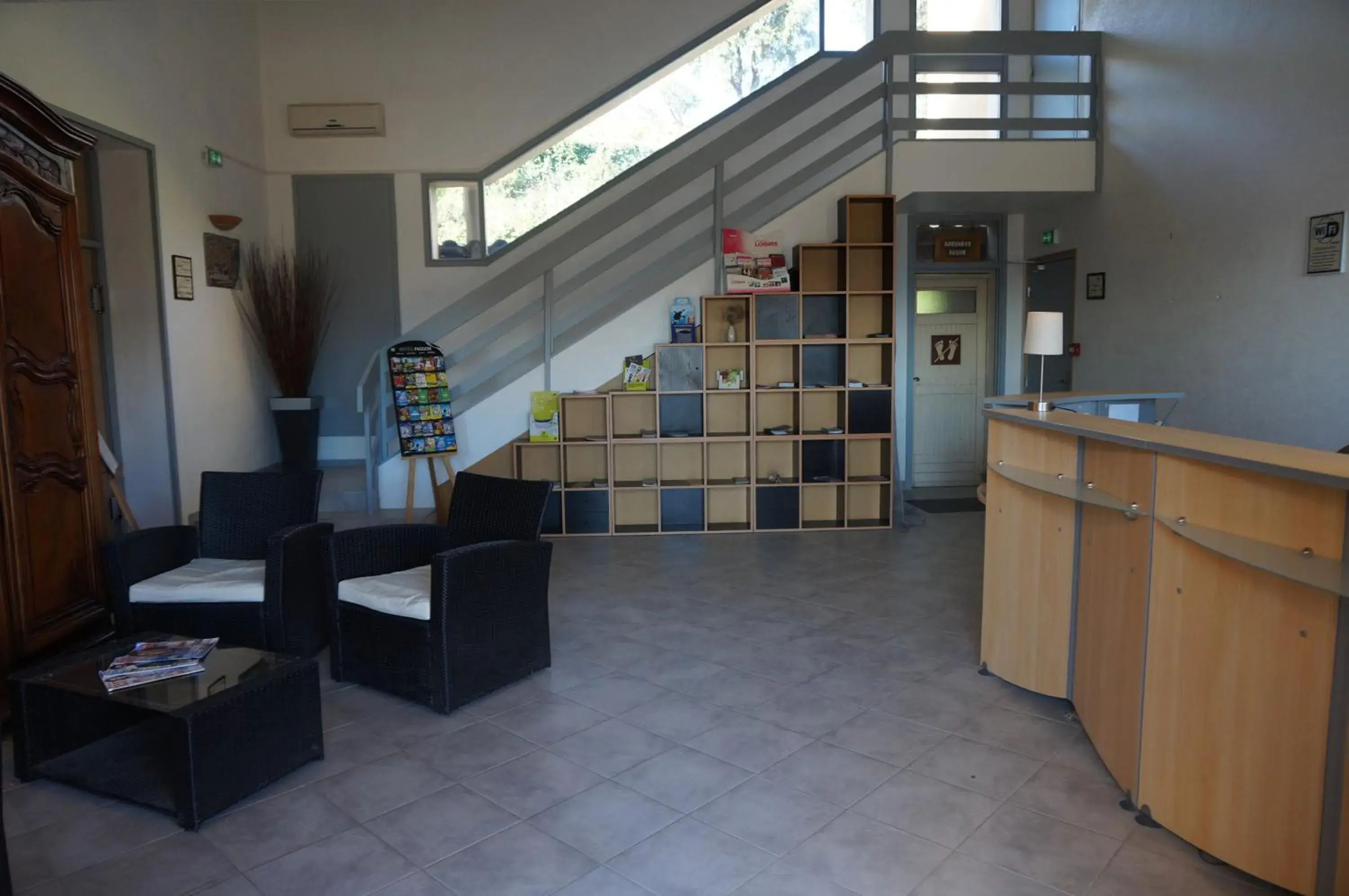 Lobby or reception in Logis Hotel Le Col De L'ange Lobby or reception in Logis Hotel Le Col De L'ange