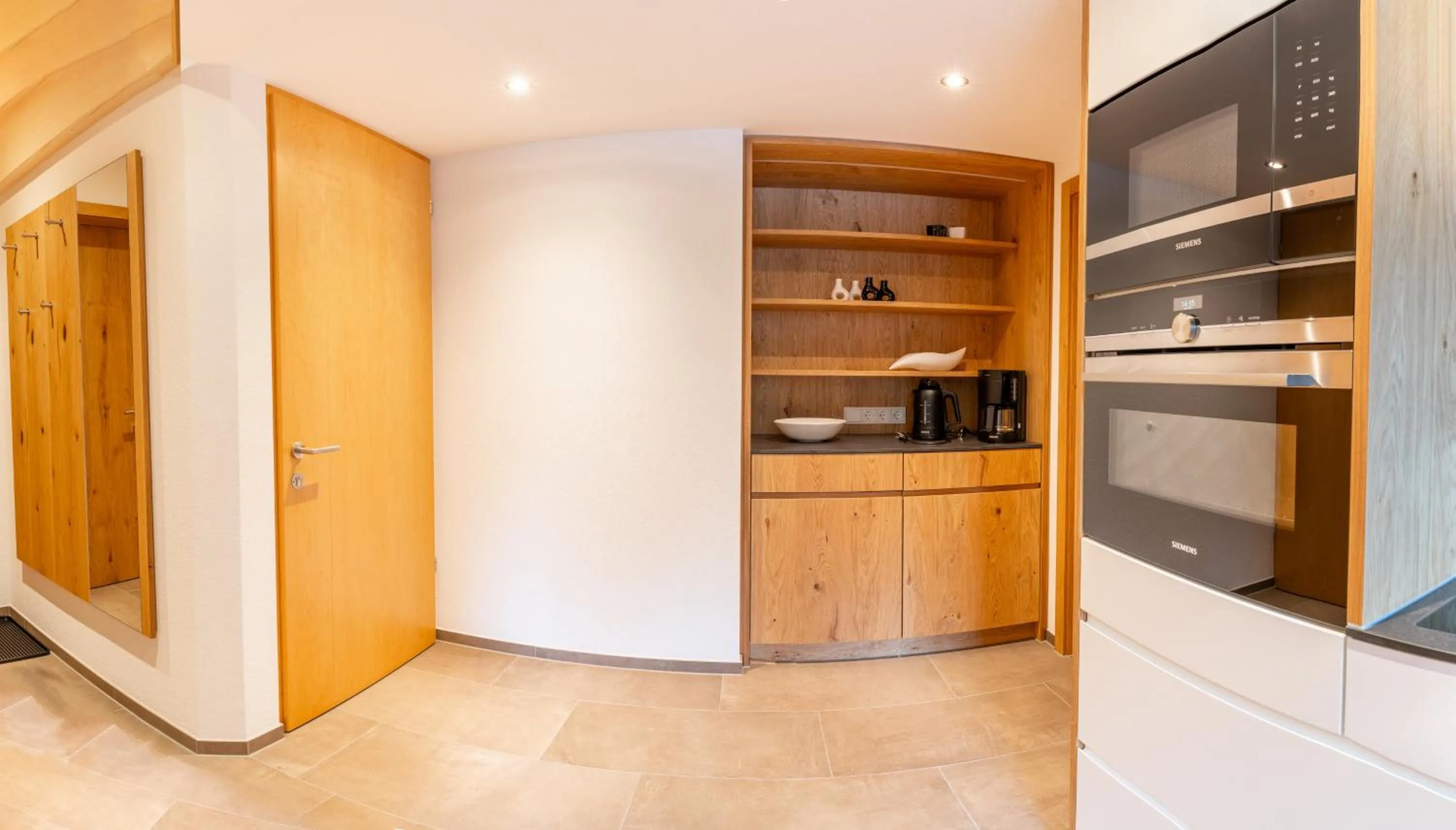 Kitchen or kitchenette in Hotel Garni Krumbach