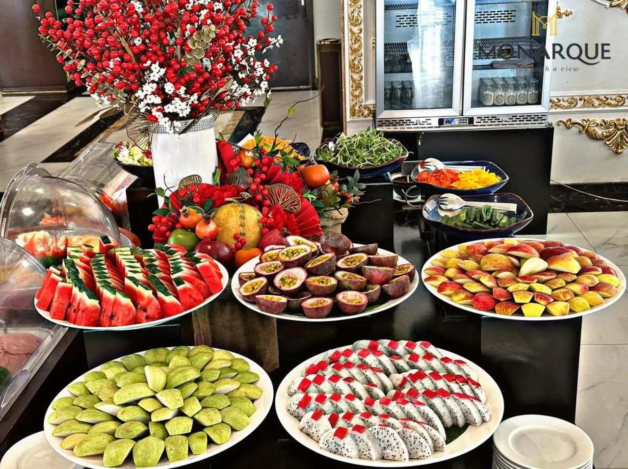 Buffet breakfast in Monarque Hotel Danang